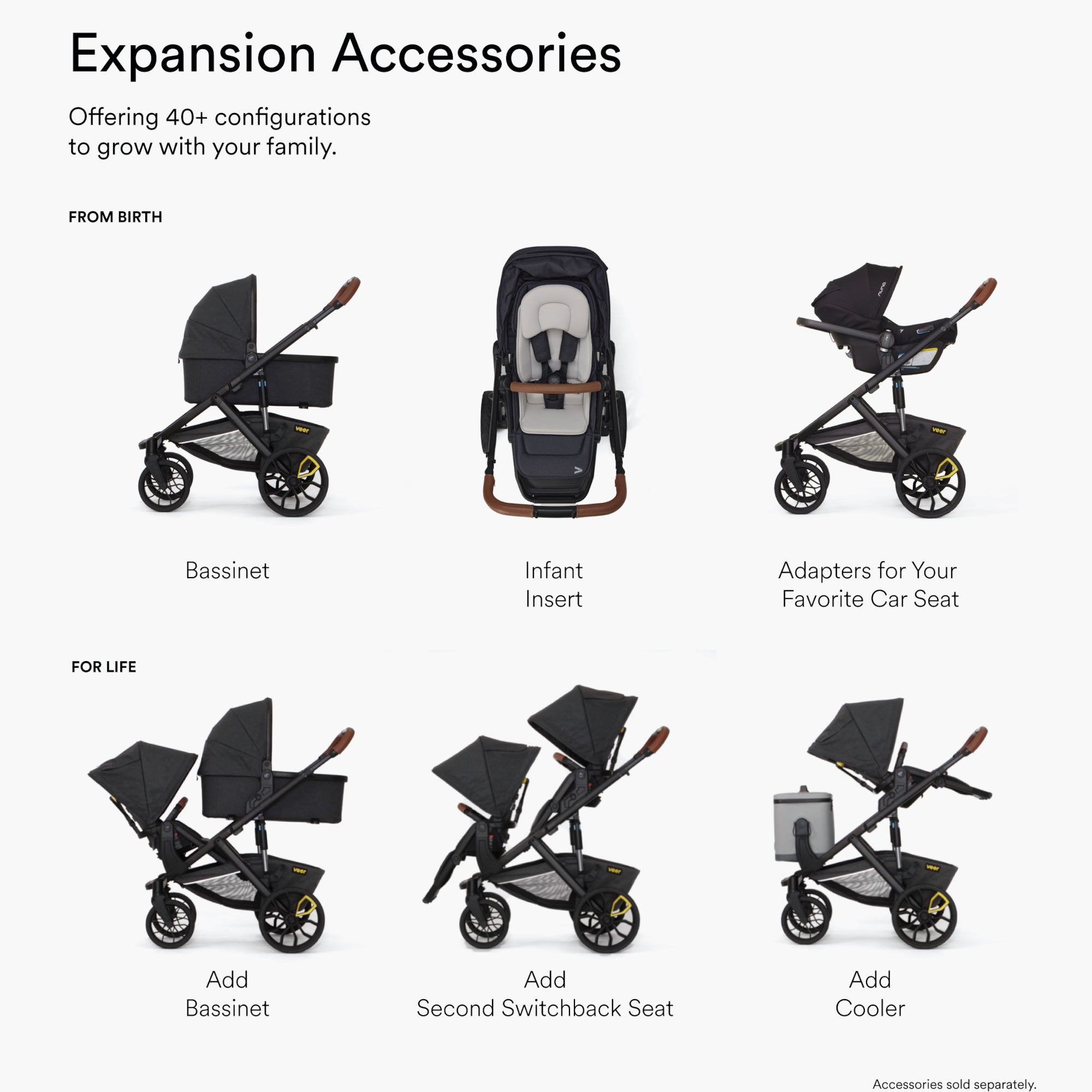 Veer Switch&Roll Stroller (Switchback Seat, &Roll Frame)
