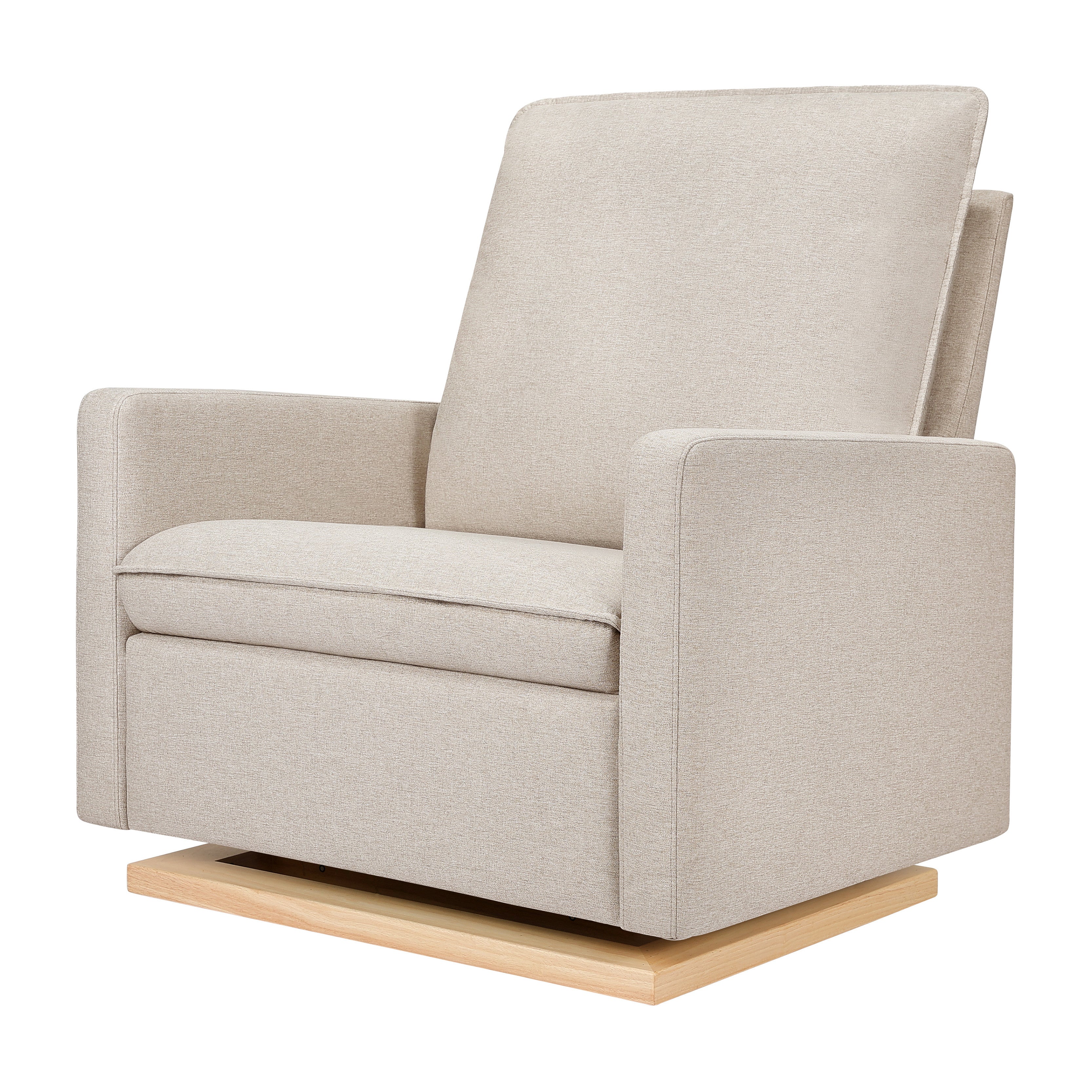 Babyletto Cali Pillowback Chair and a Half Glider in Eco-Performance Fabric | Water Repellent & Stain Resistant