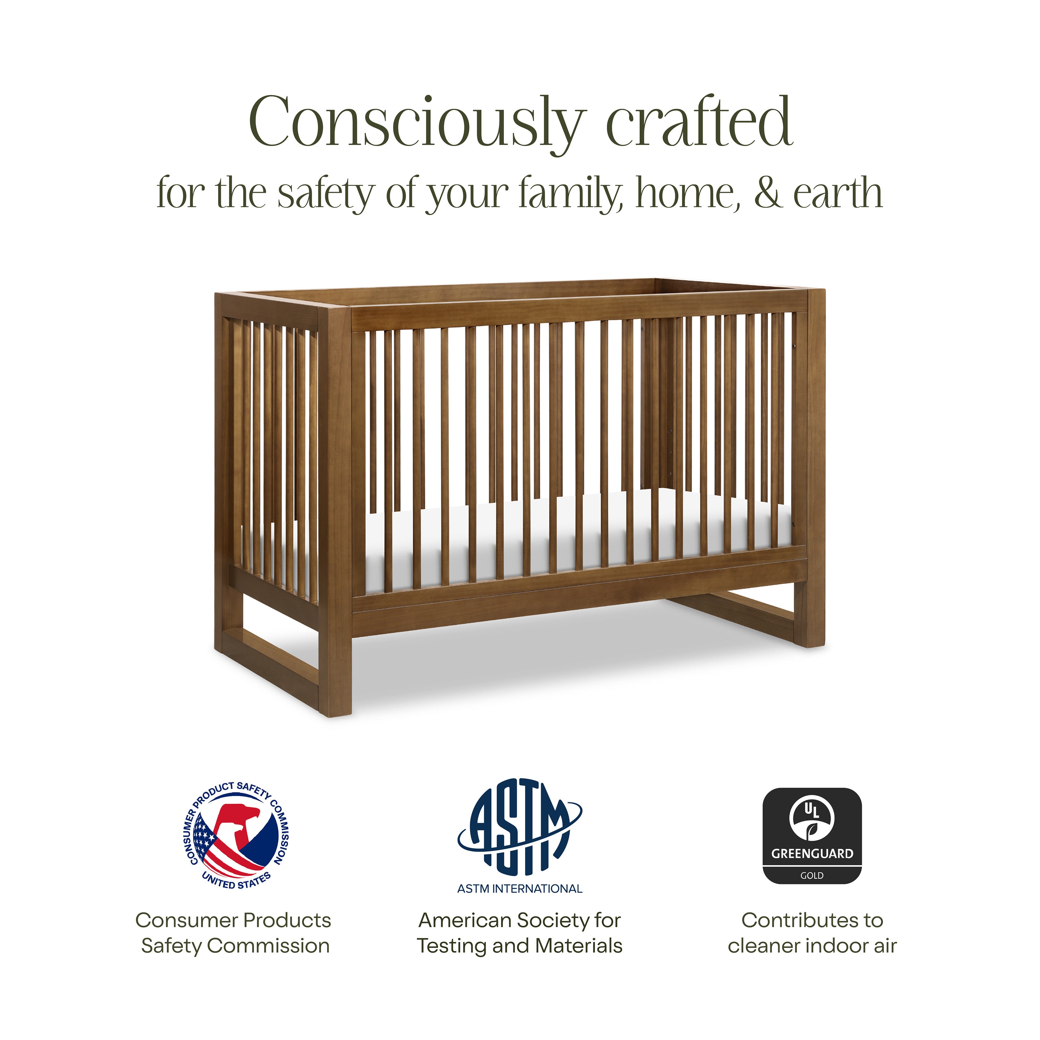 Namesake Nantucket 3-in-1 Convertible Crib with Toddler Bed Conversion Kit