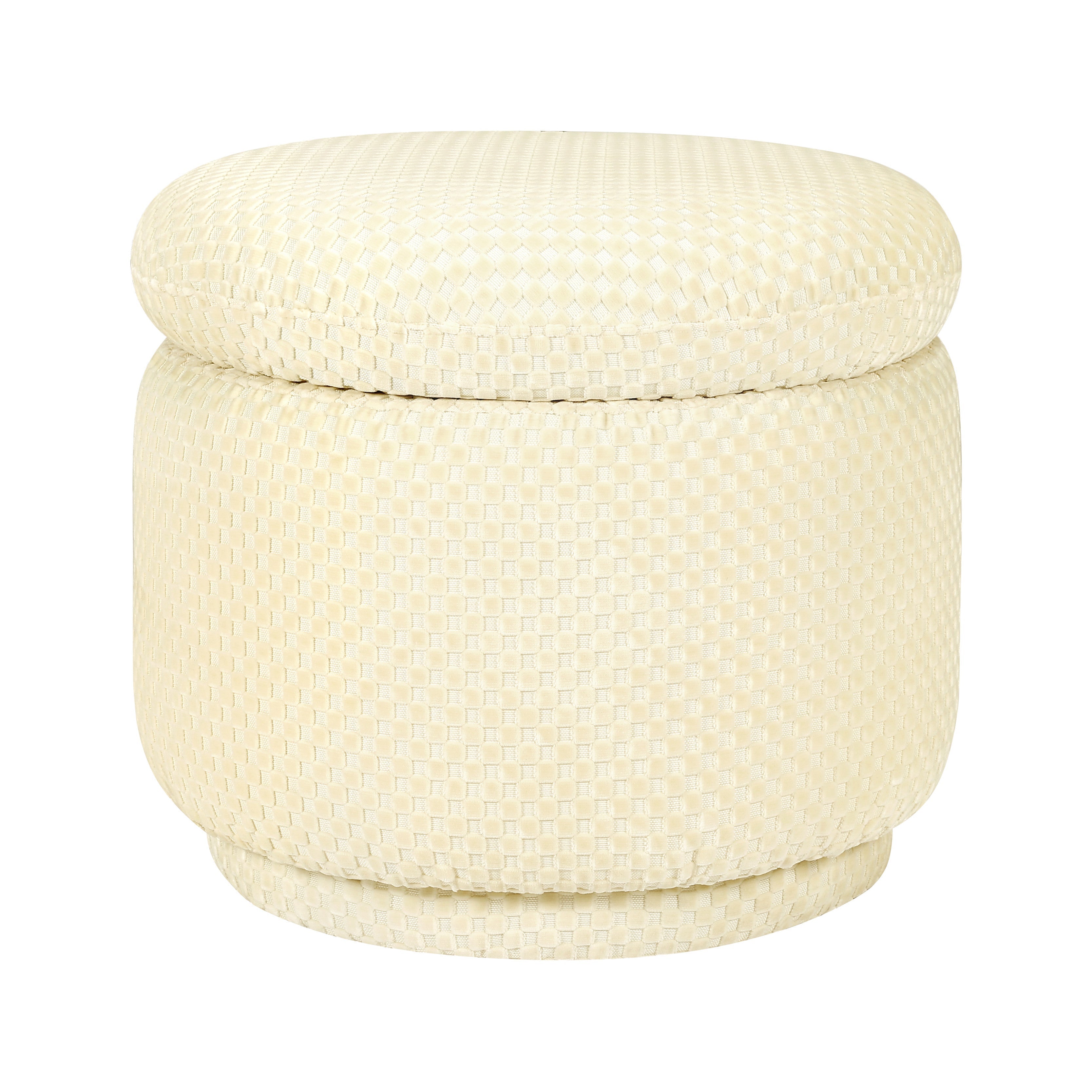Babyletto Enoki Storage Ottoman in Velvet Checker