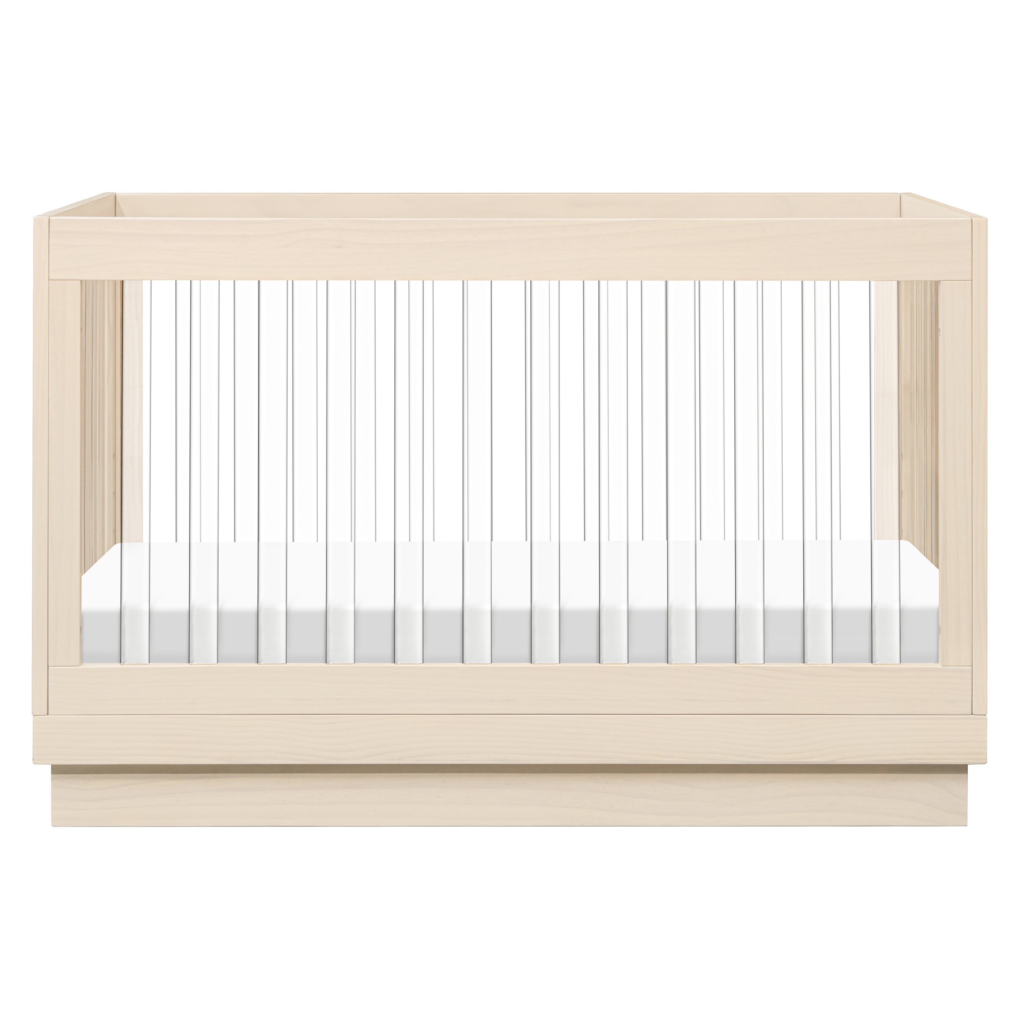 Babyletto Harlow Acrylic 3-in-1 Convertible Crib with Toddler Bed Conversion Kit