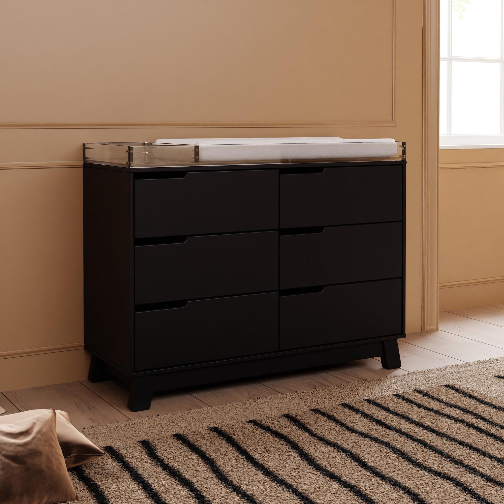 babyletto black dresser Babyletto Lolly 6-Drawer Double Dresser