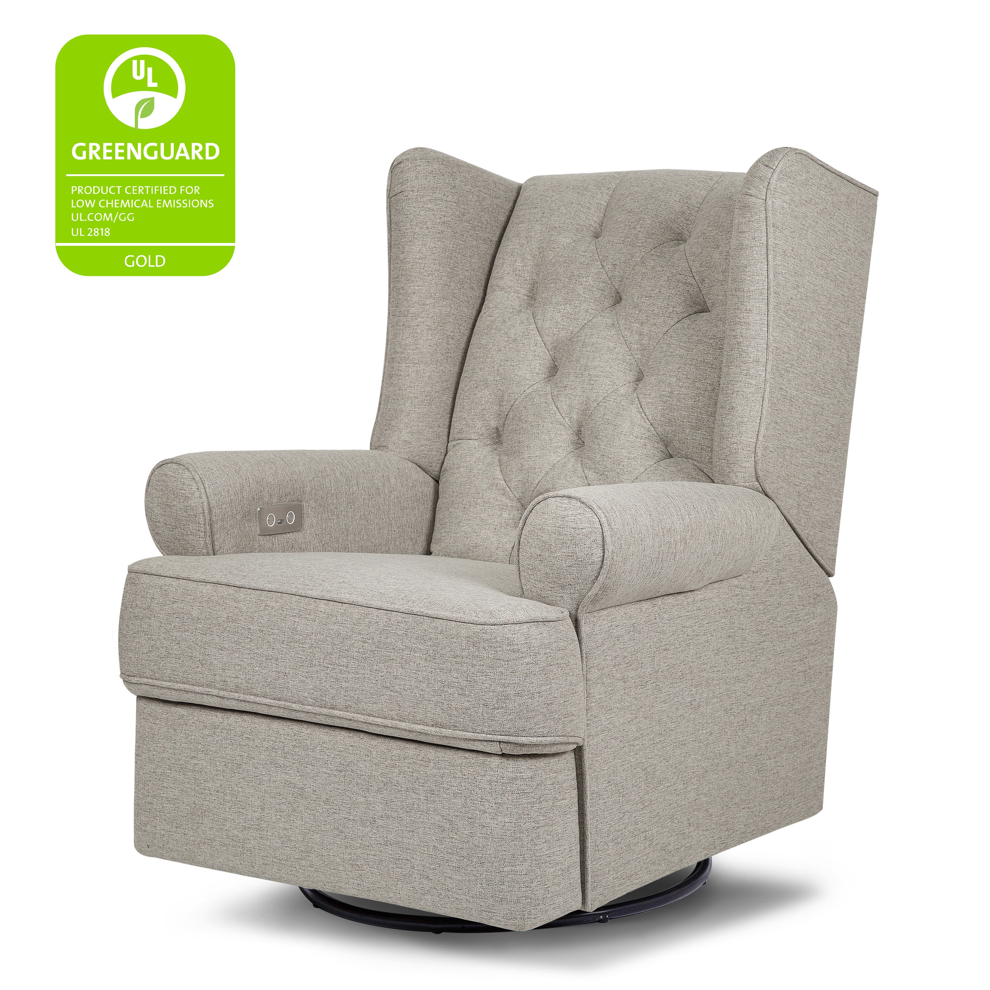 Namesake Harbour Electronic Recliner and Swivel Glider in Eco-Performance Fabric with USB port | Water Repellent & Stain Resistant