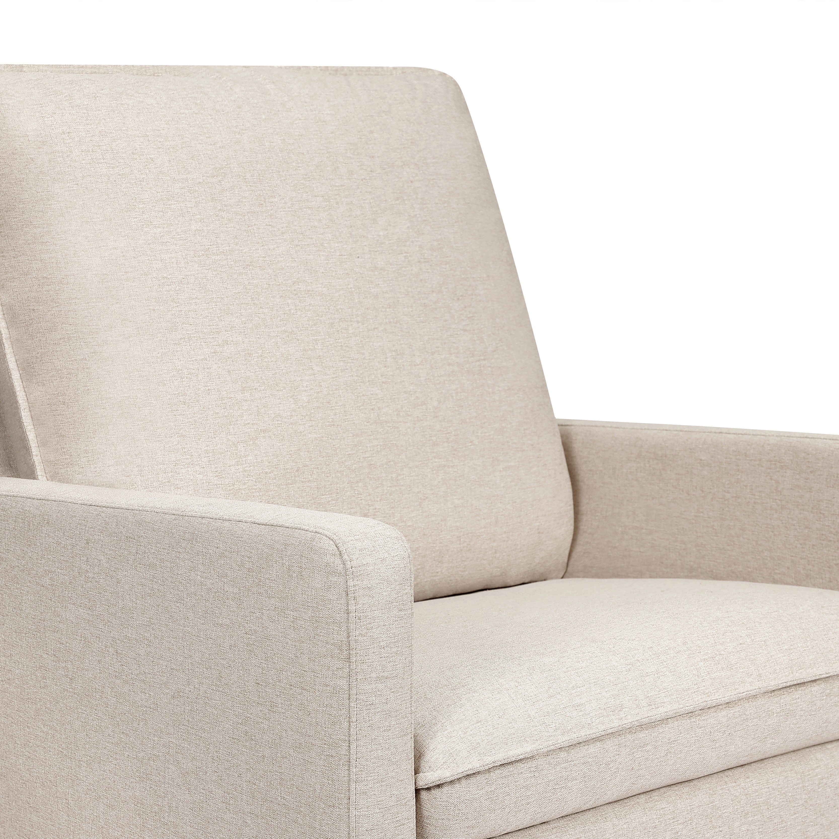 Babyletto Cali Pillowback Chair and a Half Glider in Eco-Performance Fabric | Water Repellent & Stain Resistant