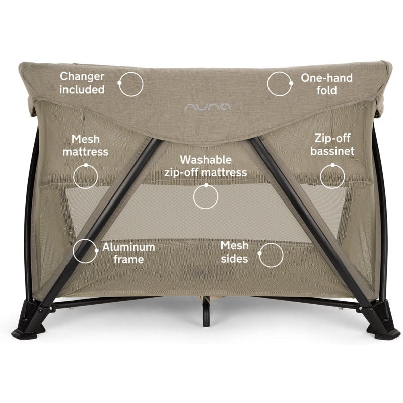 Nuna SENA Aire Playard with Zip-Off Bassinet