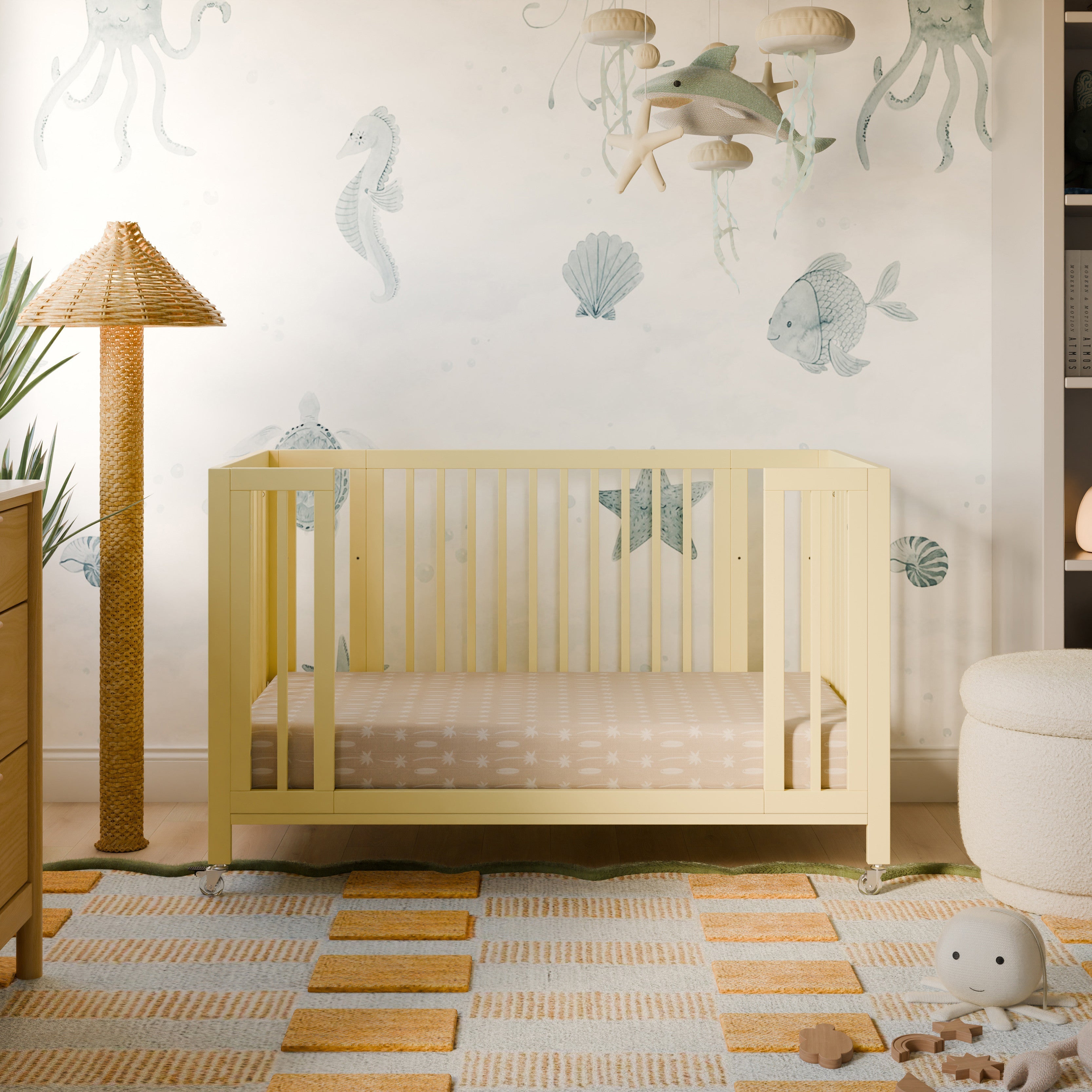 Babyletto Rolli 9-in-1 Convertible All-Stages Crib with Bassinet & Toddler Bed Conversion Kits