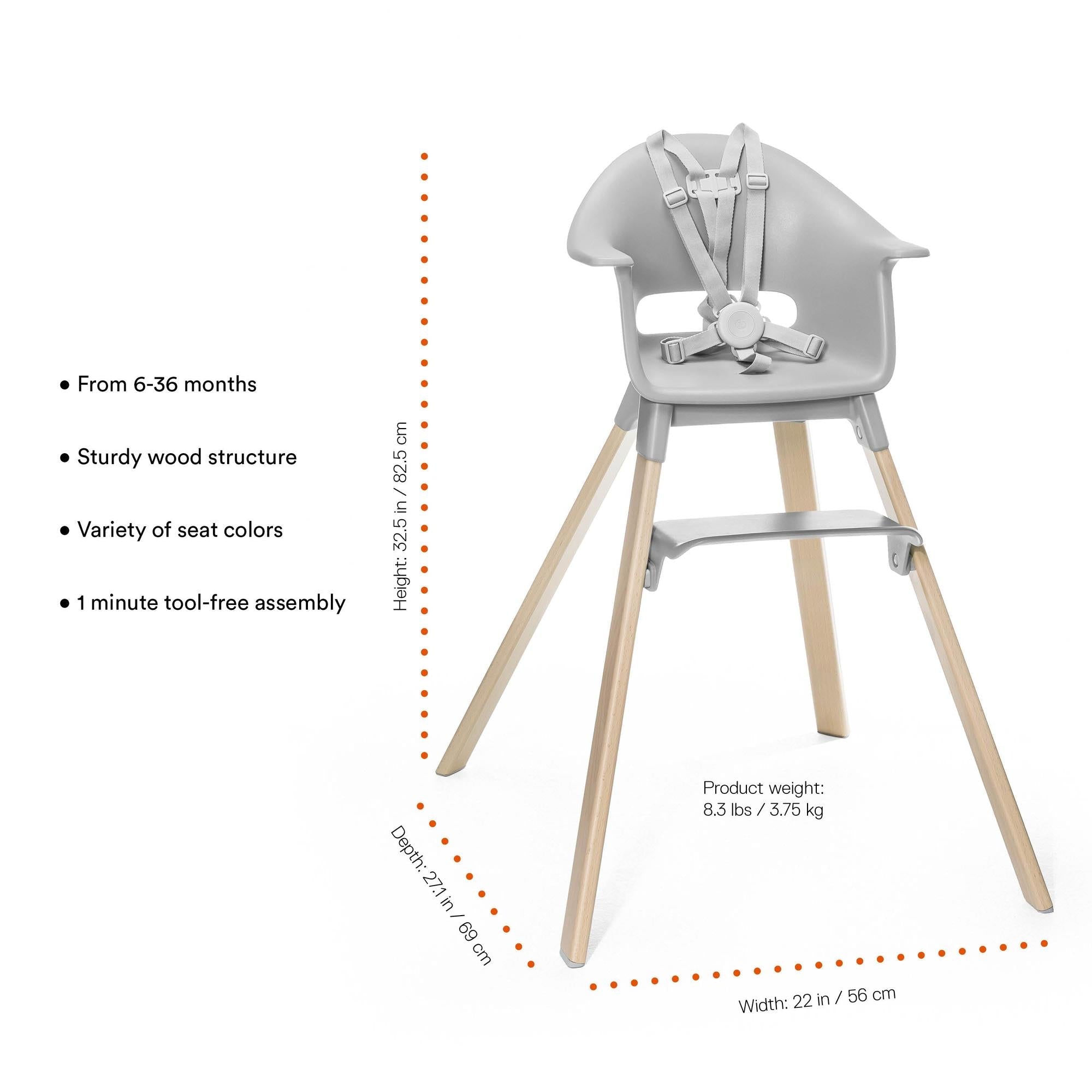 Stokke Clikk High Chair Glacier Green