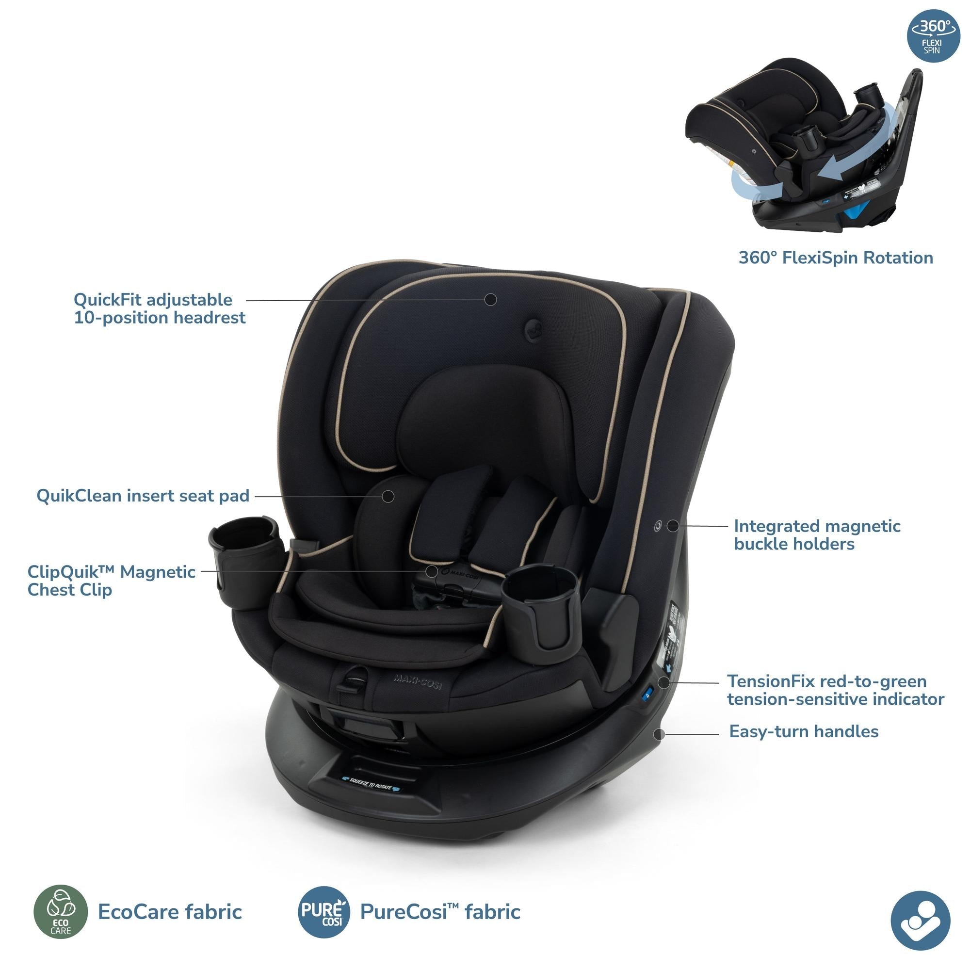Maxi-Cosi Andi 360 Rotating All-in-One Convertible Car Seat Escargot