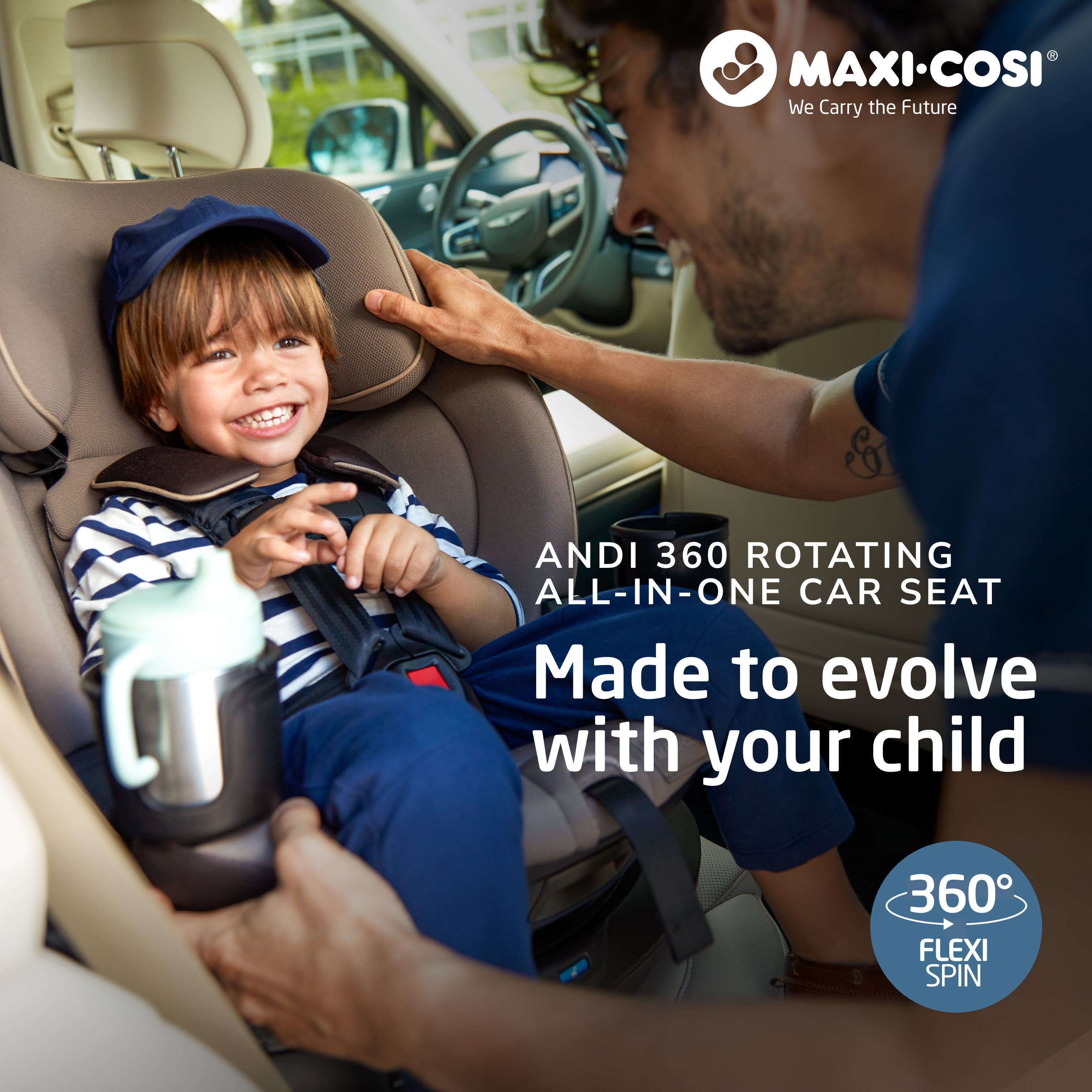 Maxi-Cosi Andi 360 Rotating All-in-One Convertible Car Seat Escargot