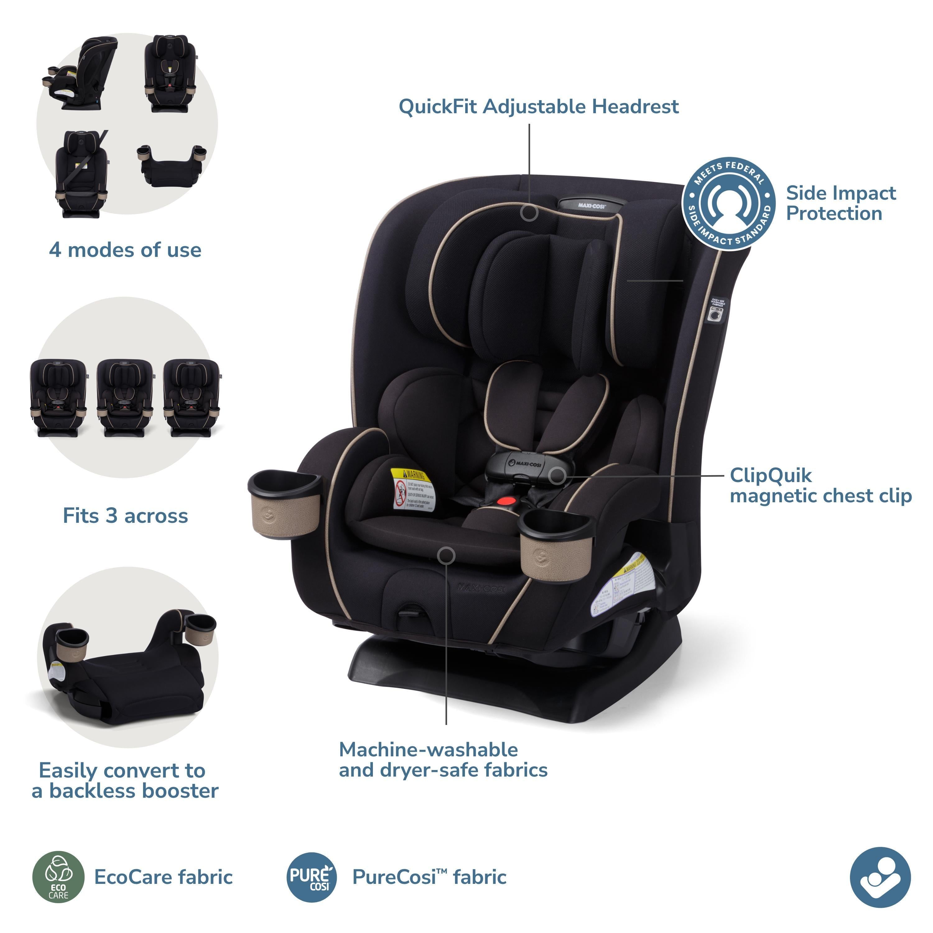 maxi cosi car seat convert to booster Maxi-Cosi Kani 4-in-1 Convertible Car Seat