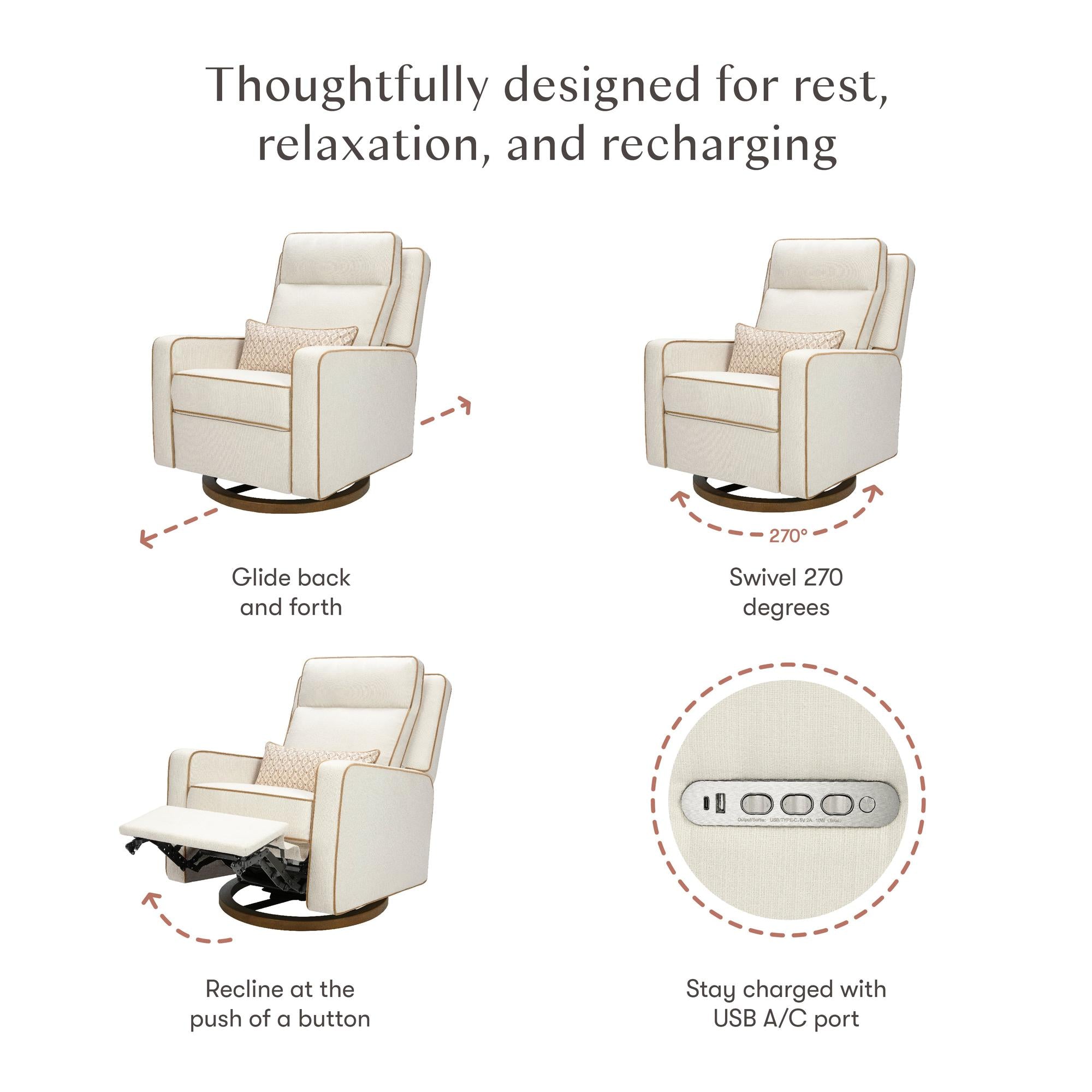 Nate Berkus x Babyletto Sigi Pro Power Recliner