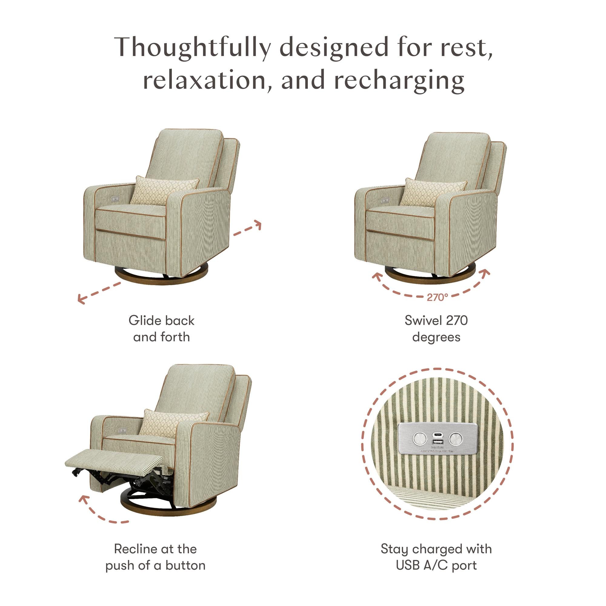 Nate Berkus x Babyletto Sigi Power Recliner