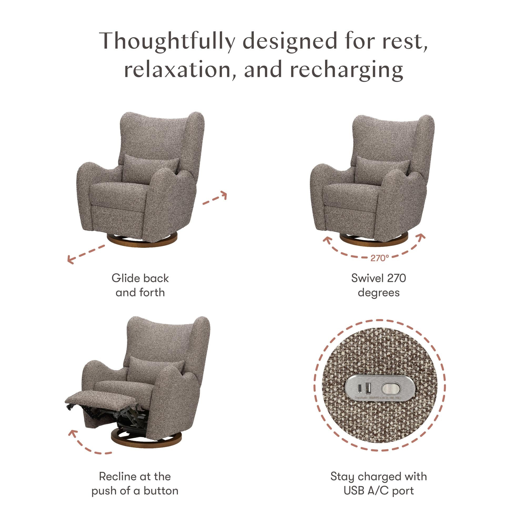 Nate Berkus x Babyletto Westham Power Recliner