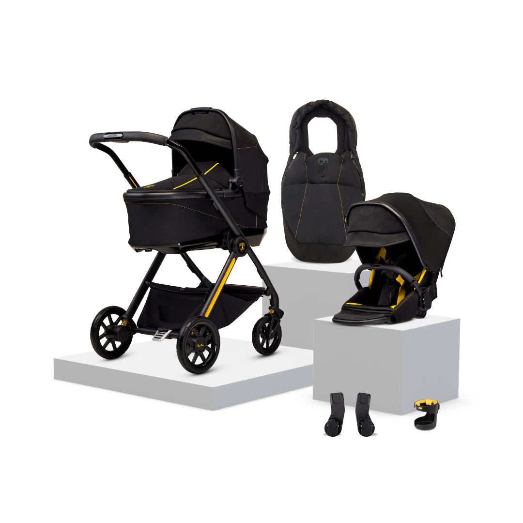 Silver Cross Reef AL Giallo Stroller Bassinet Bundle-Mid September