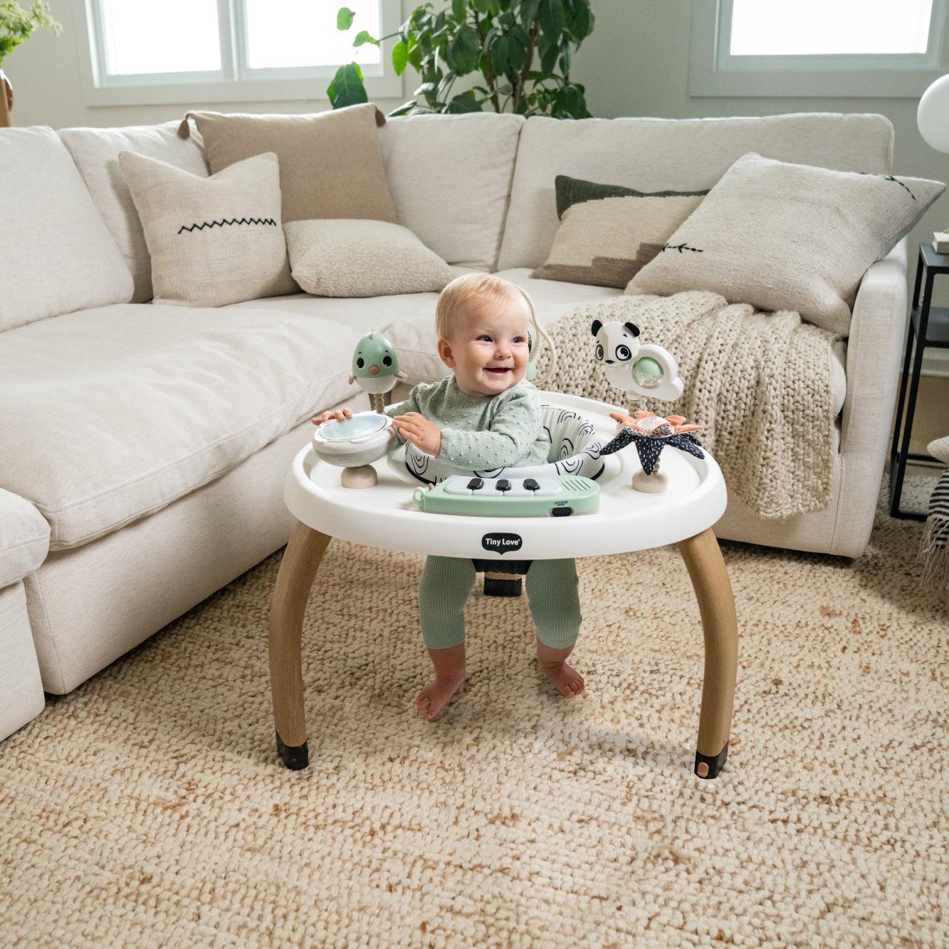 Tiny Love 5-in-1 Stationary Activity Center | Black & White Décor Collection