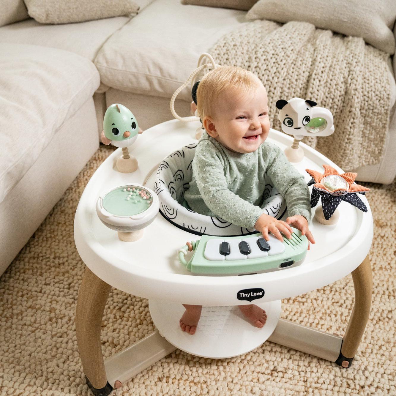 Tiny Love 5-in-1 Stationary Activity Center | Black & White Décor Collection