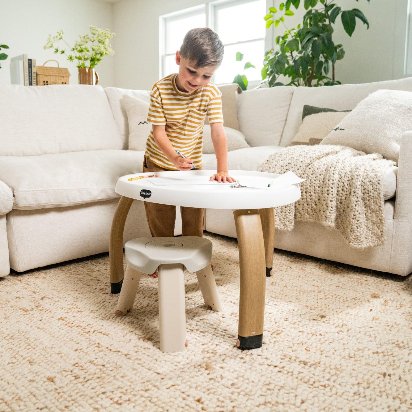 Tiny Love 5-in-1 Stationary Activity Center | Black & White Décor Collection