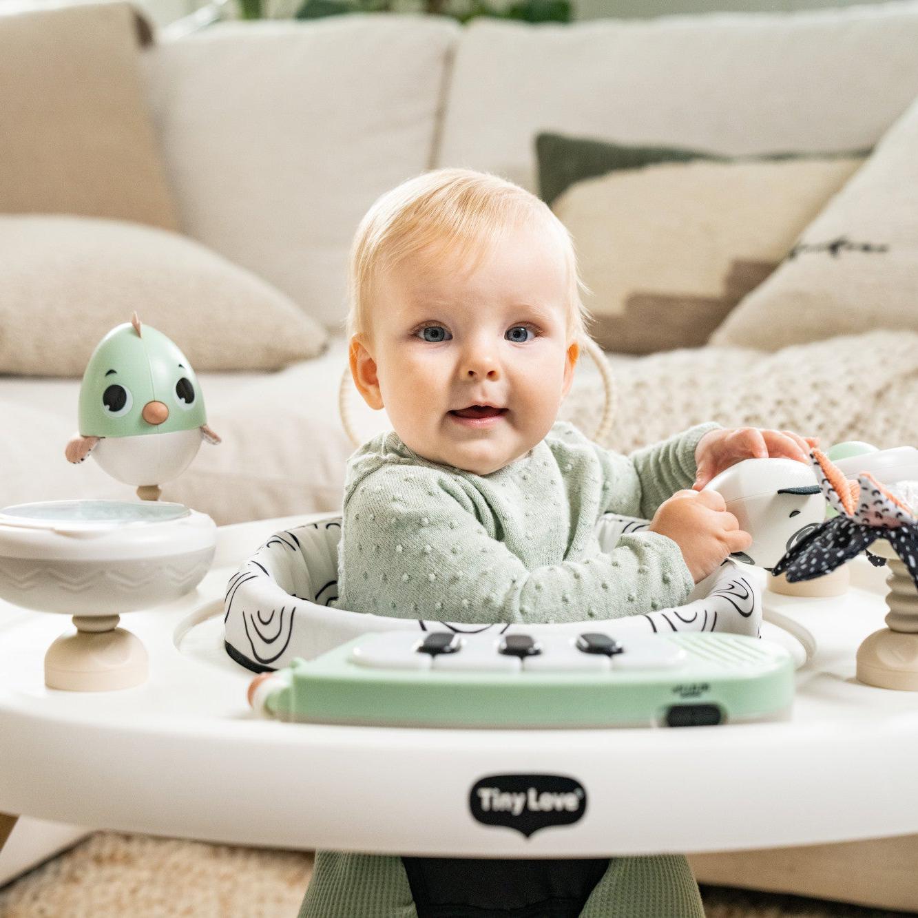 Tiny Love 5-in-1 Stationary Activity Center | Black & White Décor Collection