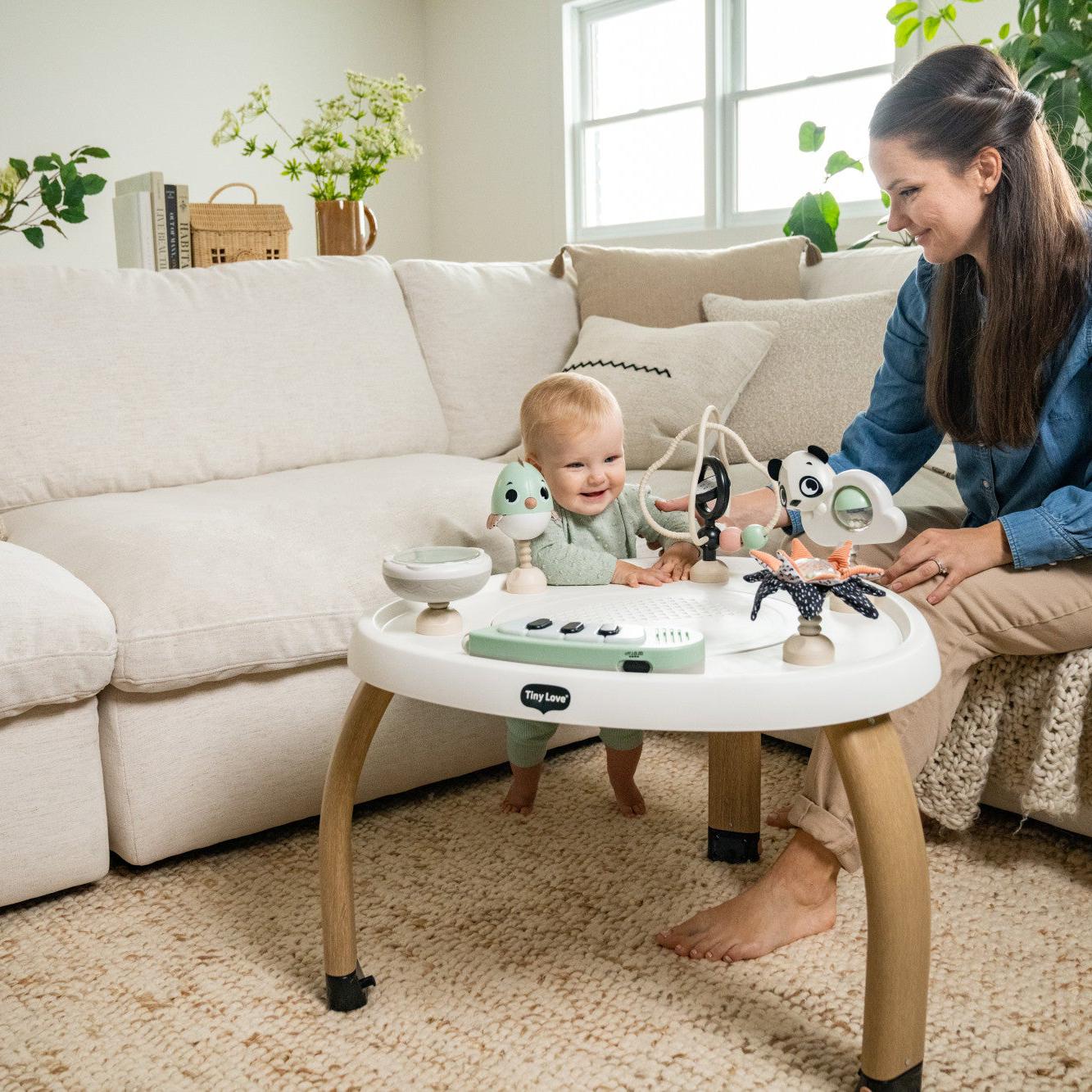 Tiny Love 5-in-1 Stationary Activity Center | Black & White Décor Collection