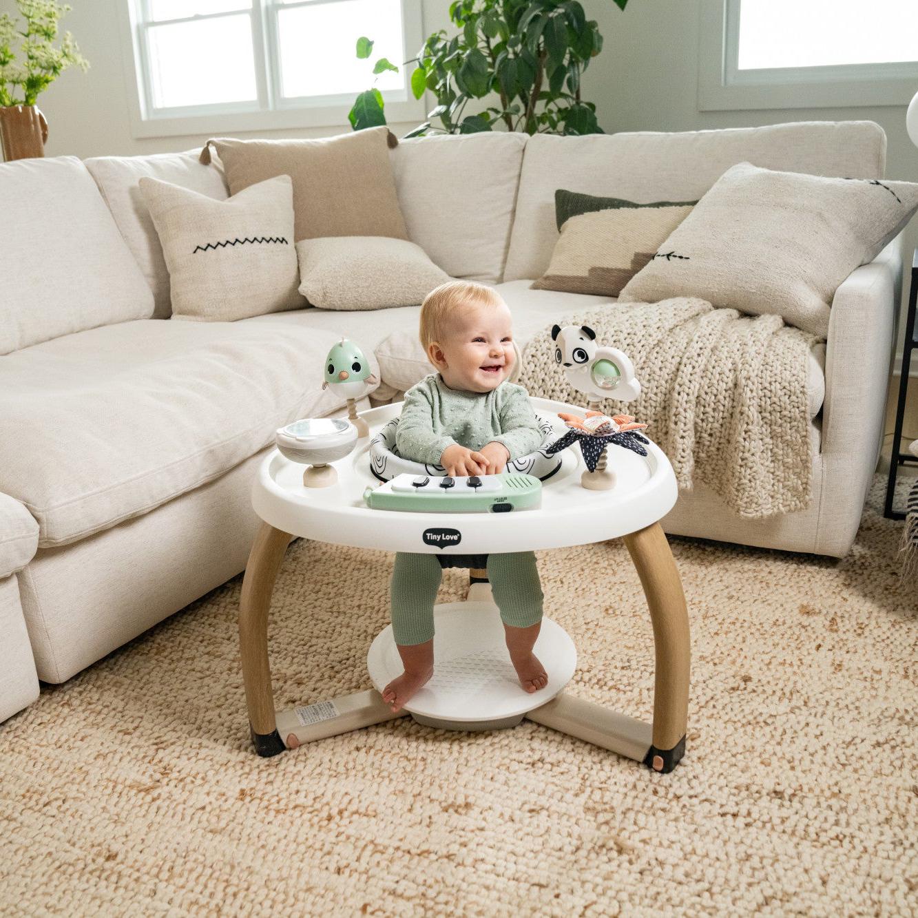 Tiny Love 5-in-1 Stationary Activity Center | Black & White Décor Collection