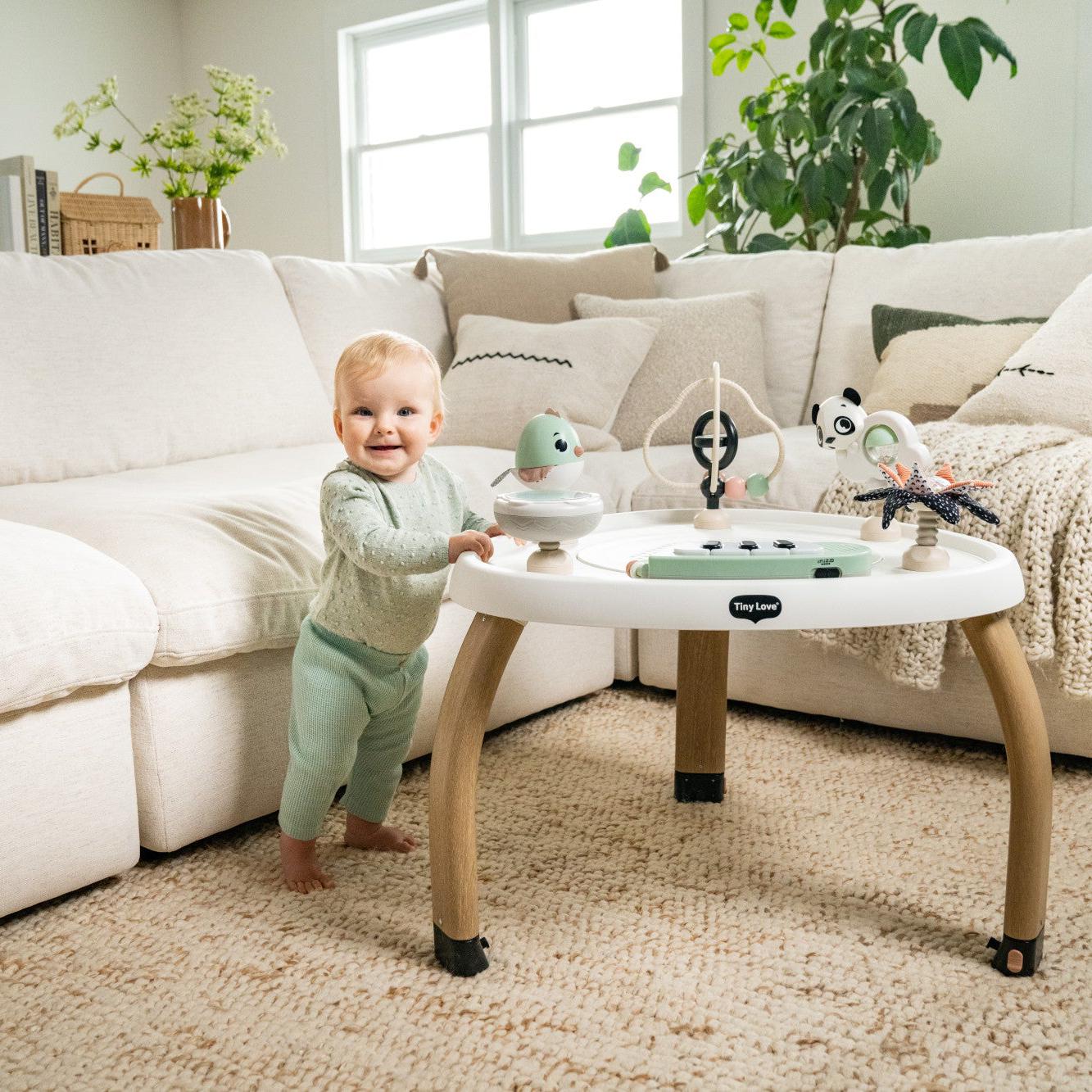 Tiny Love 5-in-1 Stationary Activity Center | Black & White Décor Collection