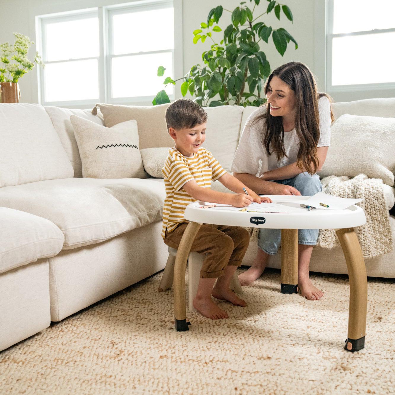 Tiny Love 5-in-1 Stationary Activity Center | Black & White Décor Collection