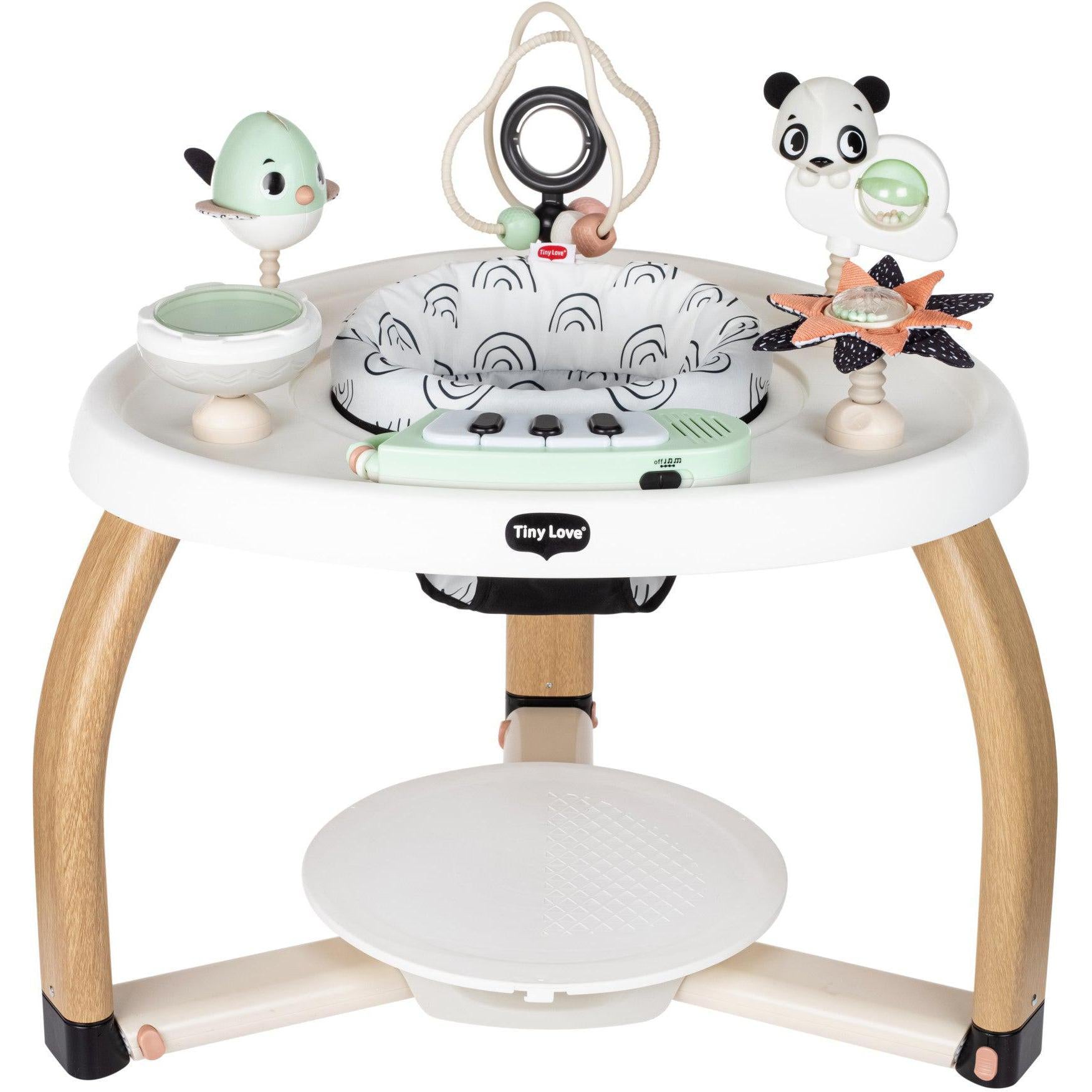 Tiny Love 5-in-1 Stationary Activity Center | Black & White Décor Collection