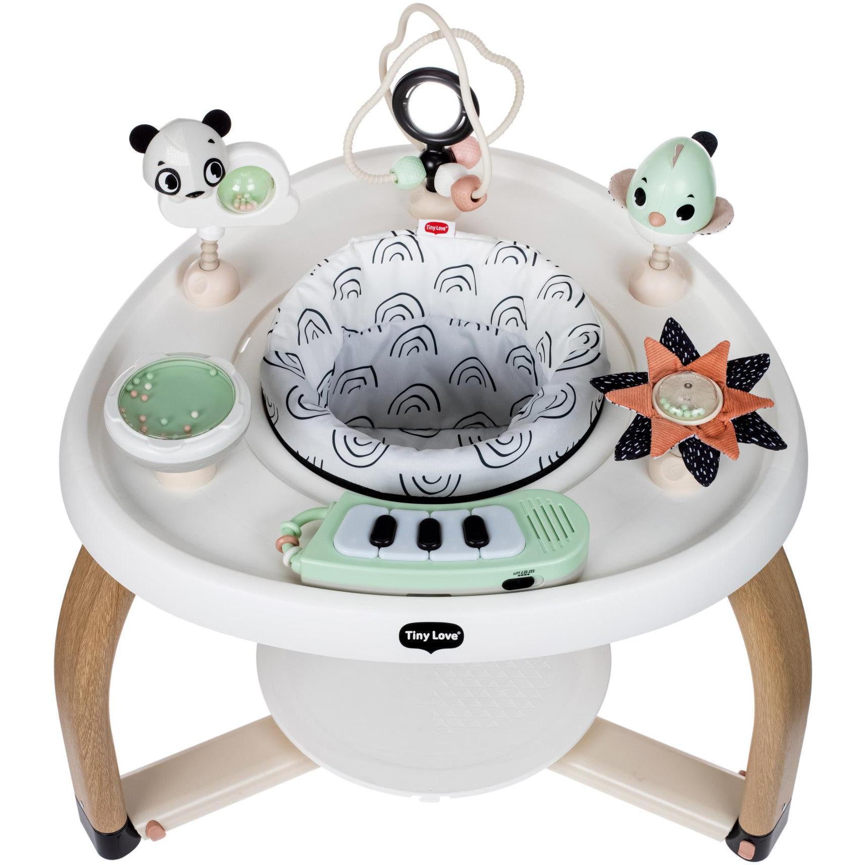 Tiny Love 5-in-1 Stationary Activity Center | Black & White Décor Collection