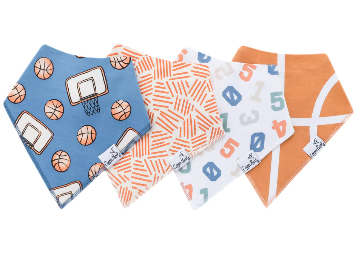 Copper Pearl Baby Bandana Bibs - 4 Pack