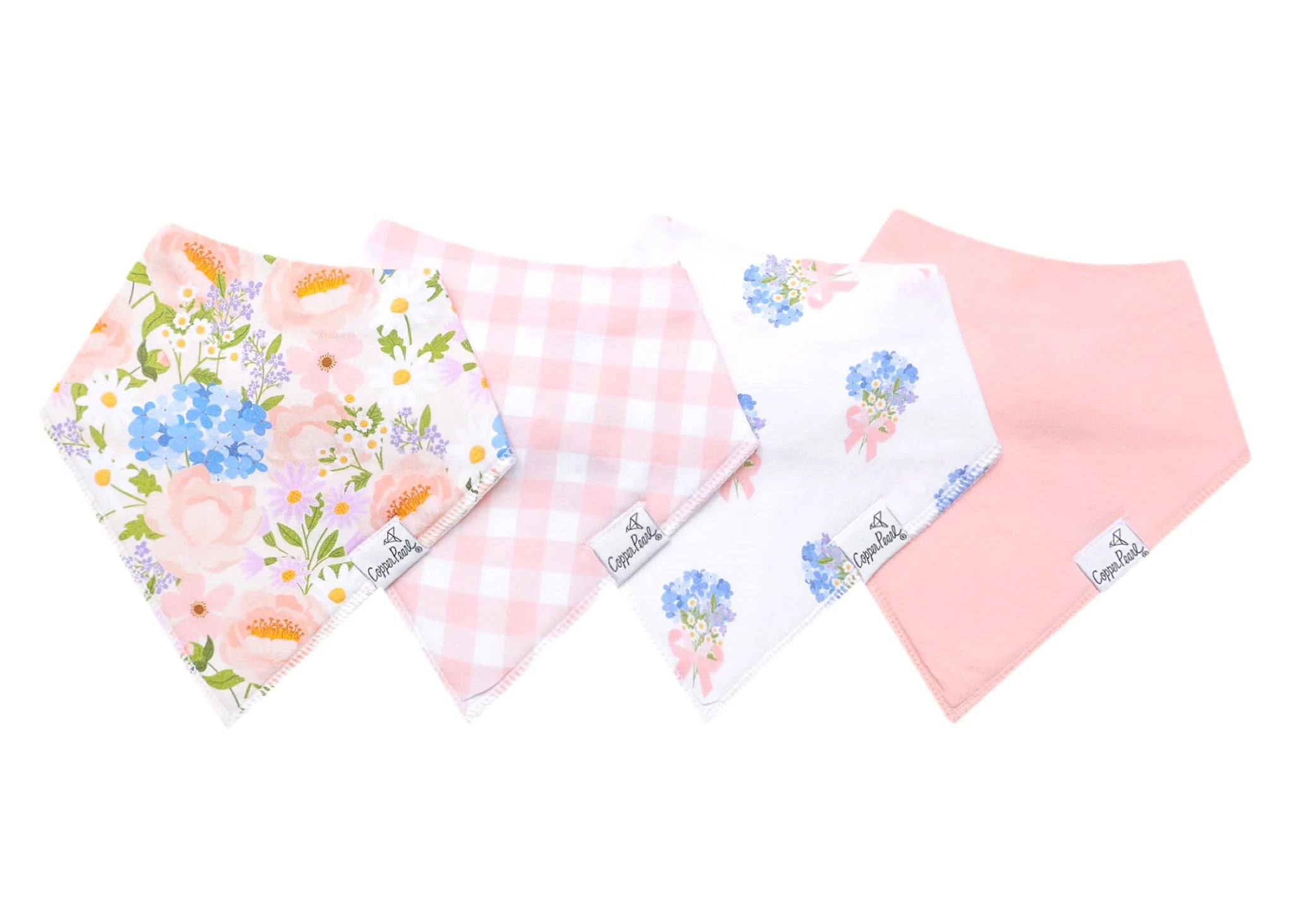 Copper Pearl Baby Bandana Bibs - 4 Pack