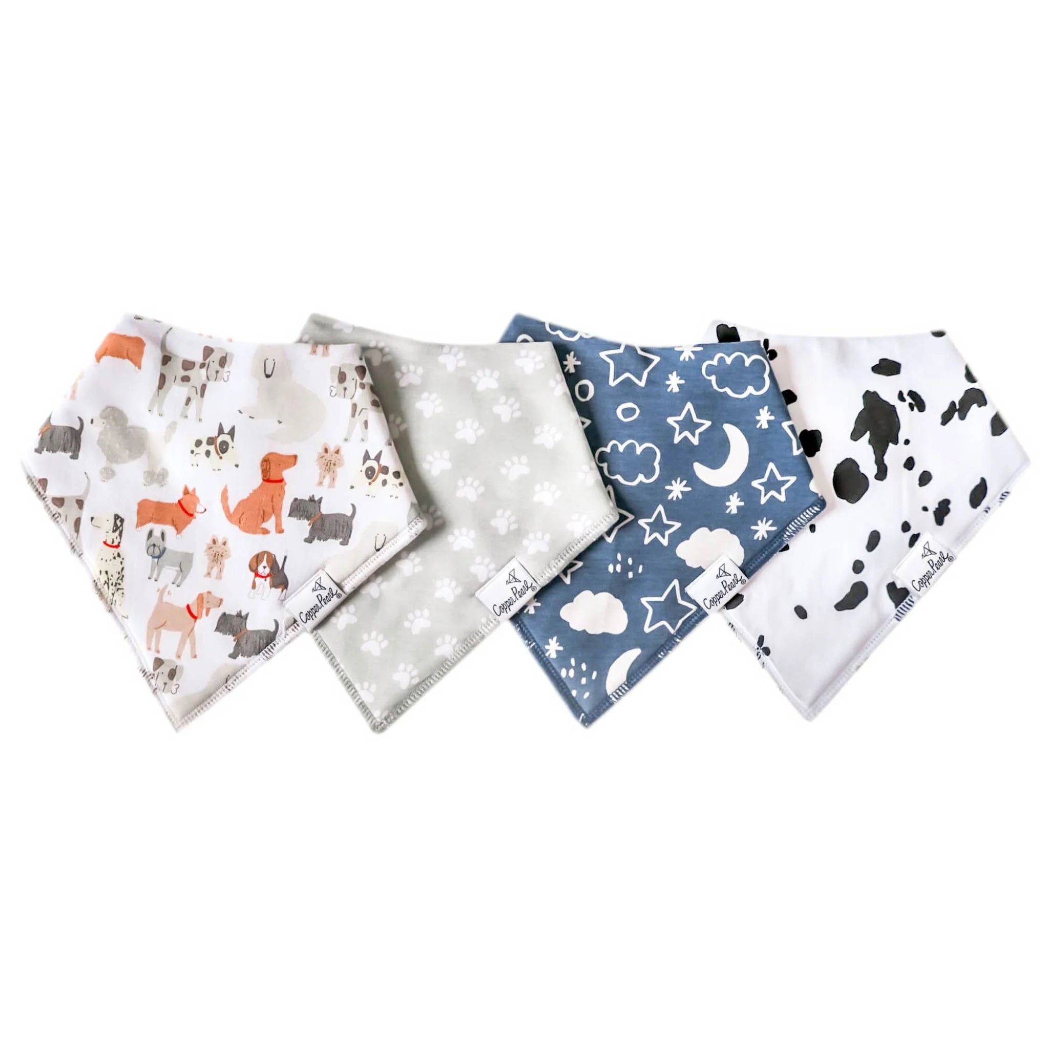 Copper Pearl Baby Bandana Bibs - 4 Pack