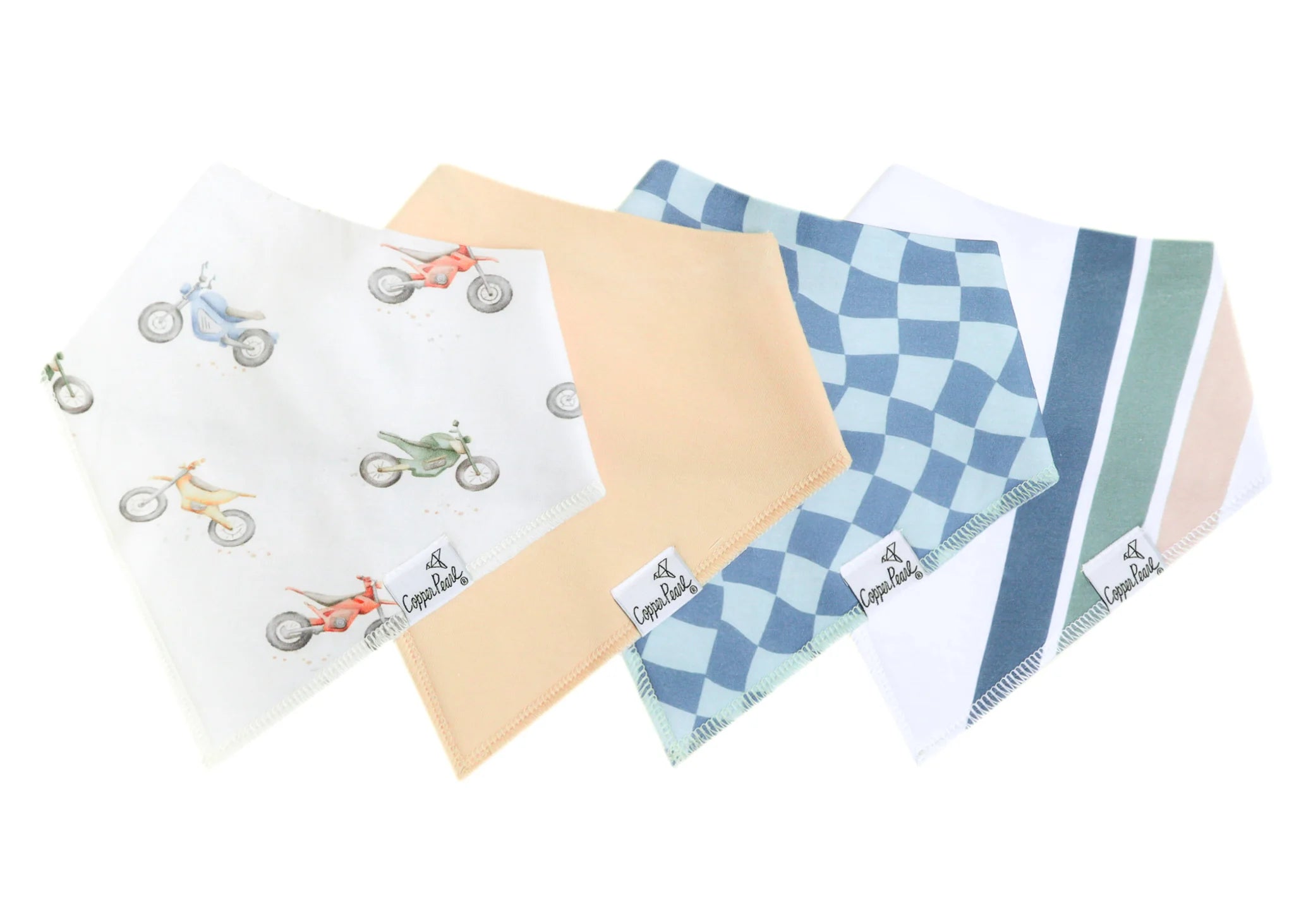 Copper Pearl Baby Bandana Bibs - 4 Pack