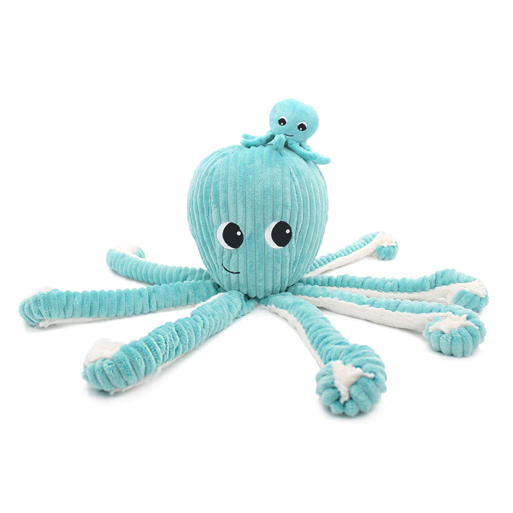 Deglingos Octopus Mom and Baby-Blue
