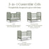 Namesake Liberty 3-in-1 Convertible Spindle Crib with Toddler Bed Conversion Kit