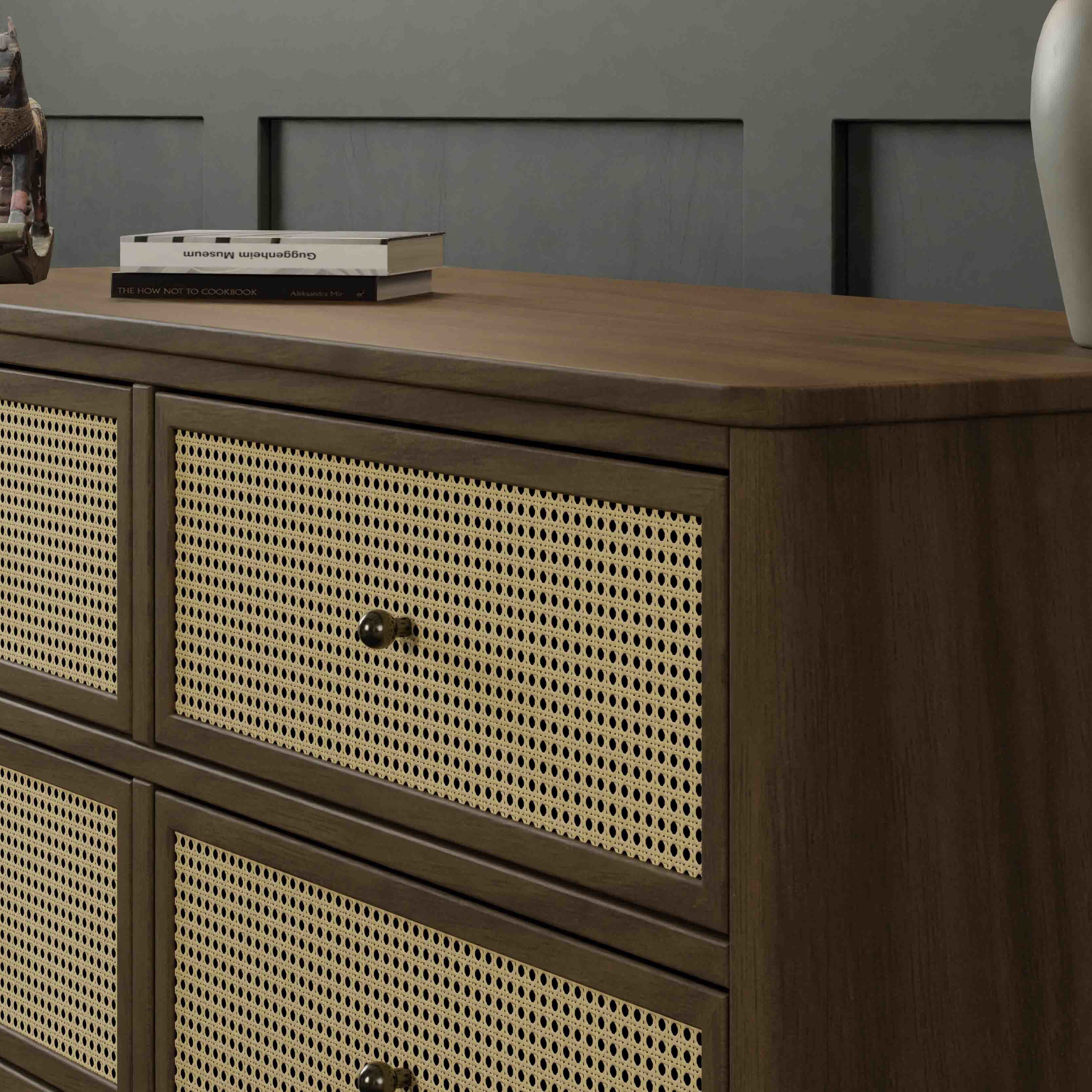 Namesake Marin with Cane 6 Drawer Dresser