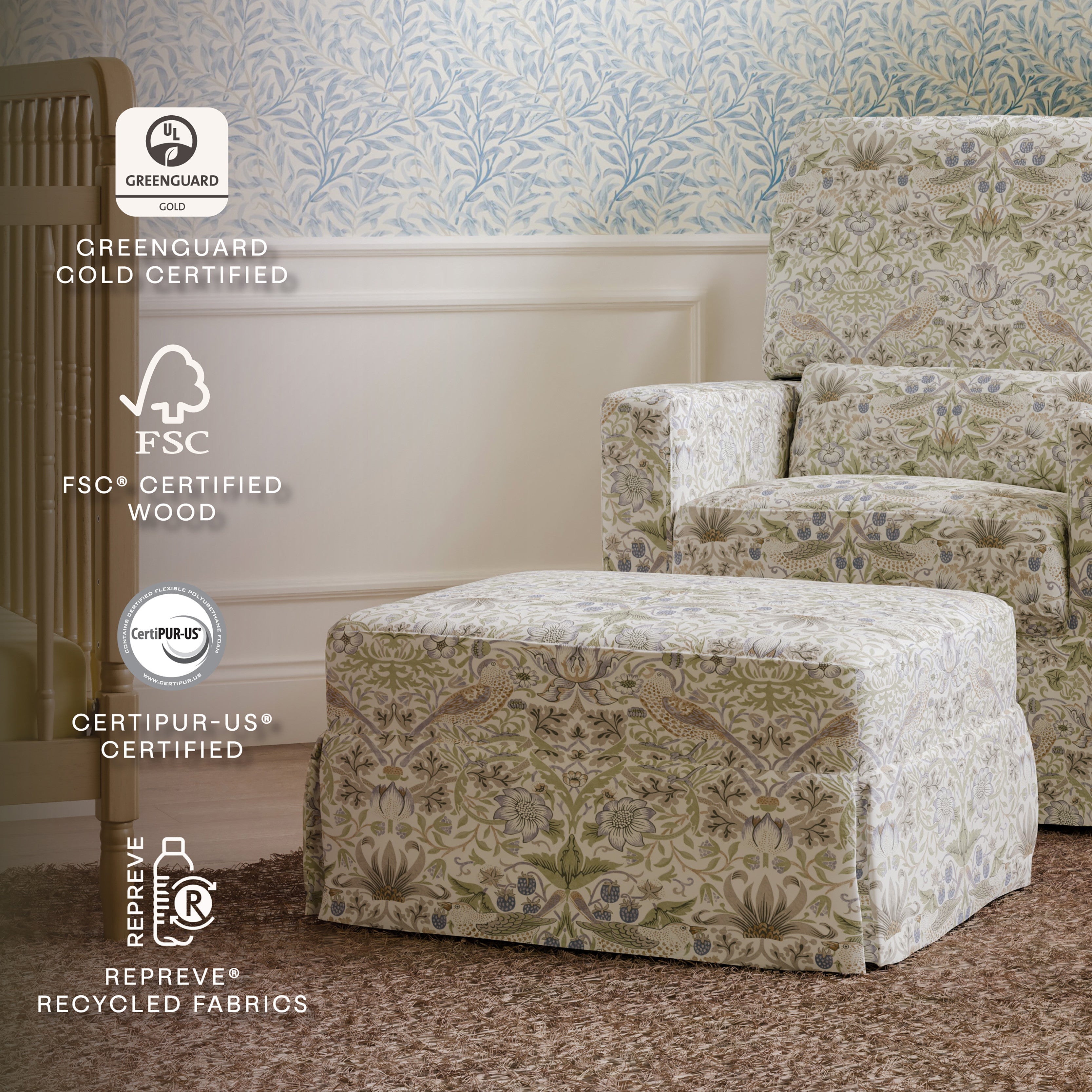 Morris & Co. x Namesake Crawford Gliding Ottoman