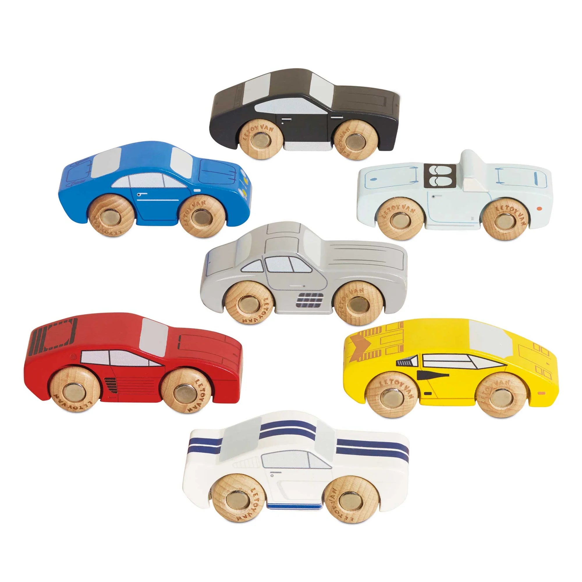 Le Toy Van Classic Wooden Sports Cars