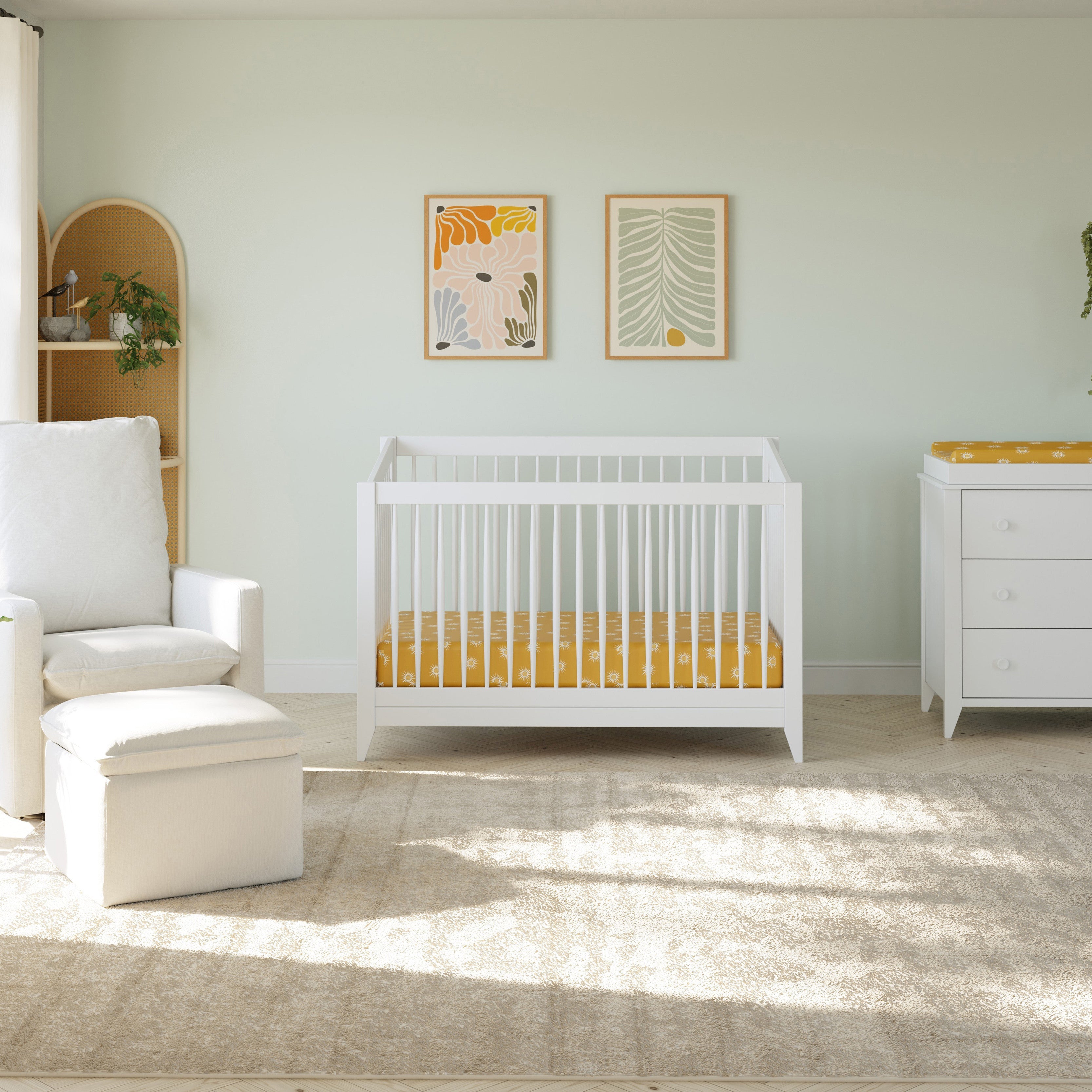 Babyletto Sprout 4-in-1 Convertible Crib with Toddler Bed Conversion Kit