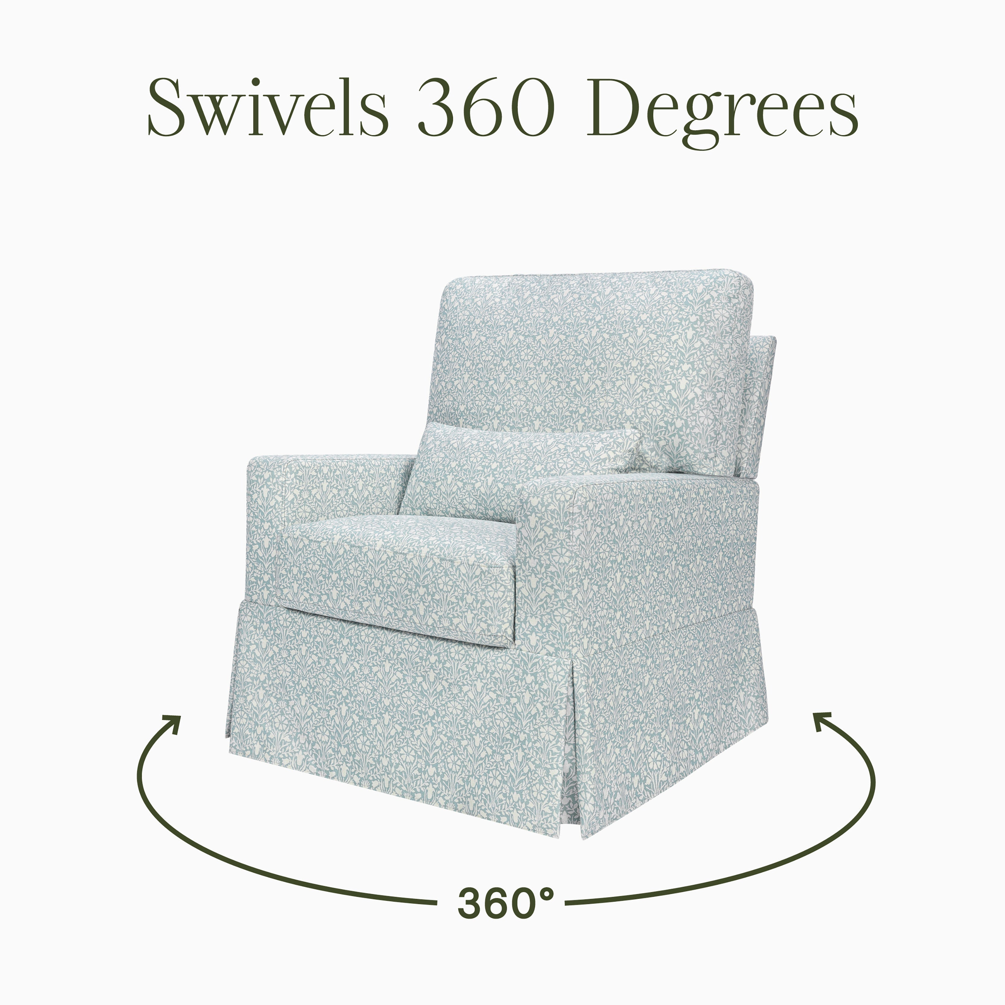Morris & Co. x Namesake Crawford Pillowback Comfort Swivel Glider