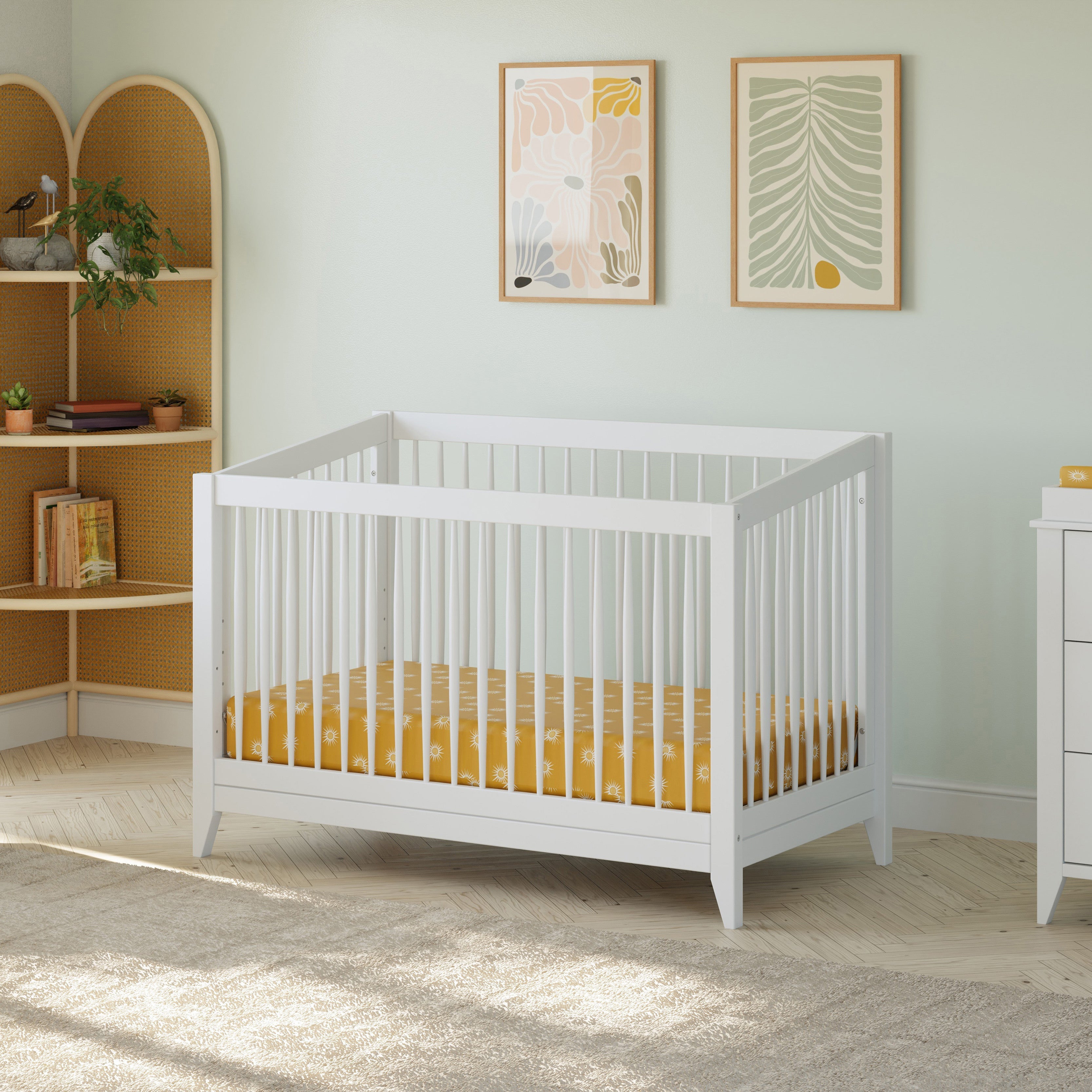 Babyletto Sprout 4-in-1 Convertible Crib with Toddler Bed Conversion Kit