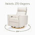 Monogram by Namesake Willa Plus Power Glider Recliner + Power Headrest