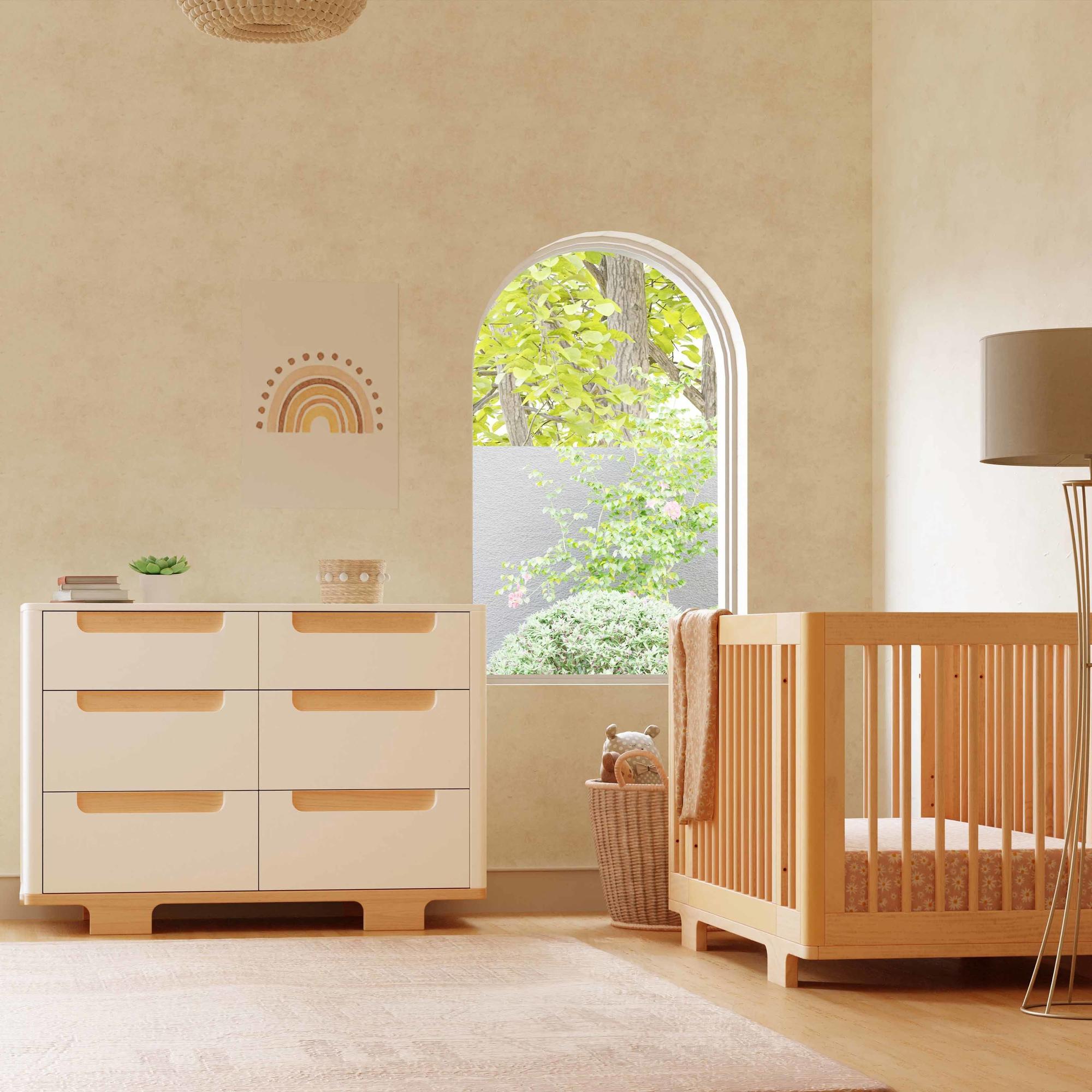babyletto dresser Hudson 3-Drawer Changer in White an included anti Babyletto Sprout 6-Drawer Double Dresser