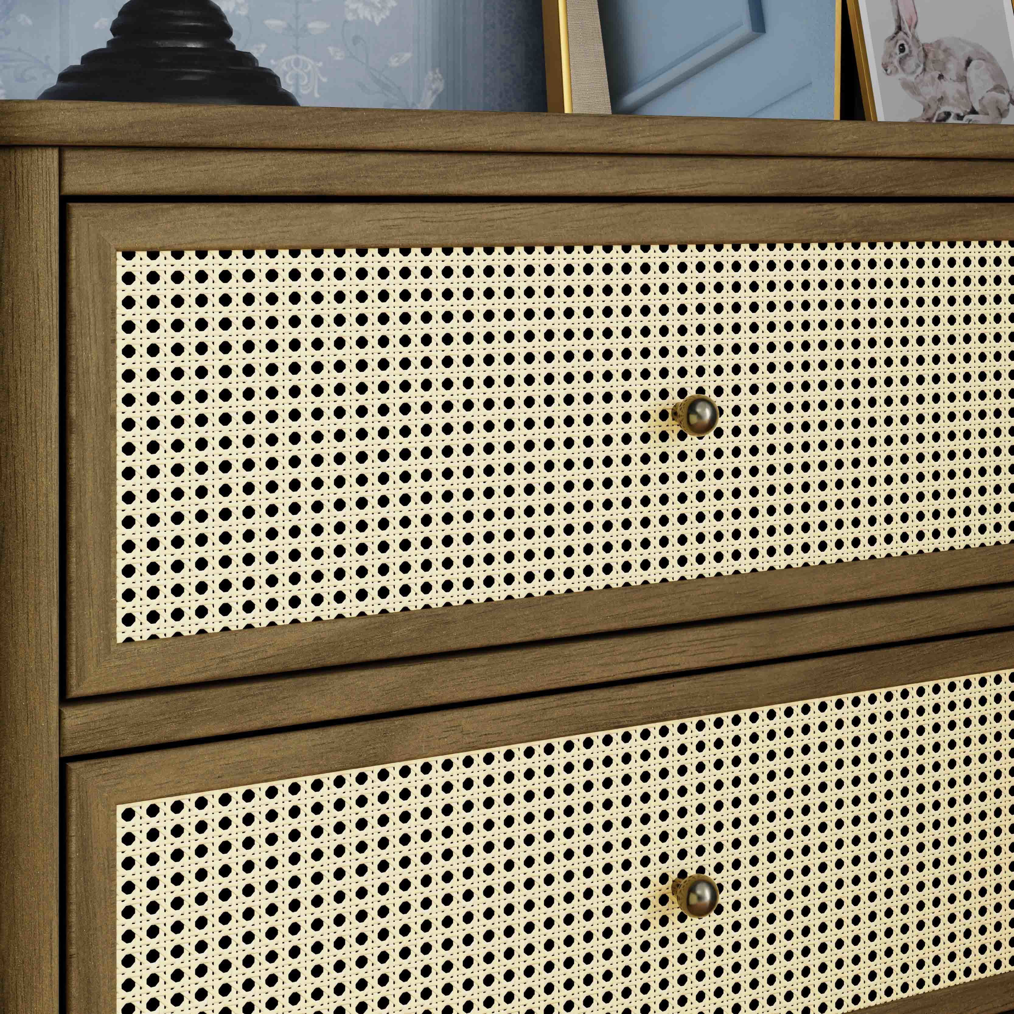 Namesake Marin with Cane 6 Drawer Dresser