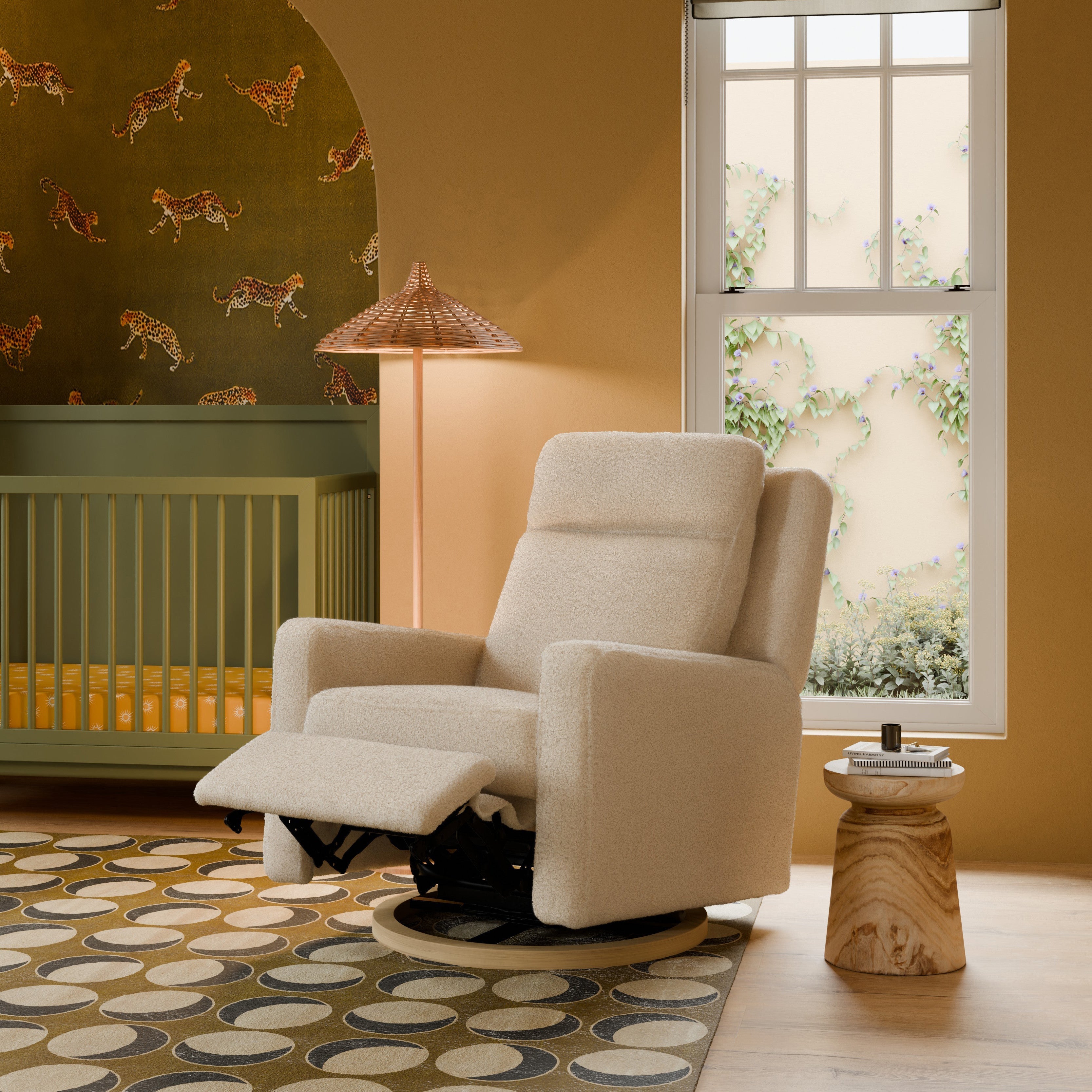 Babyletto Sigi Pro Power Recliner & Swivel Glider with Power Adjustable Headrest and Lumbar Support