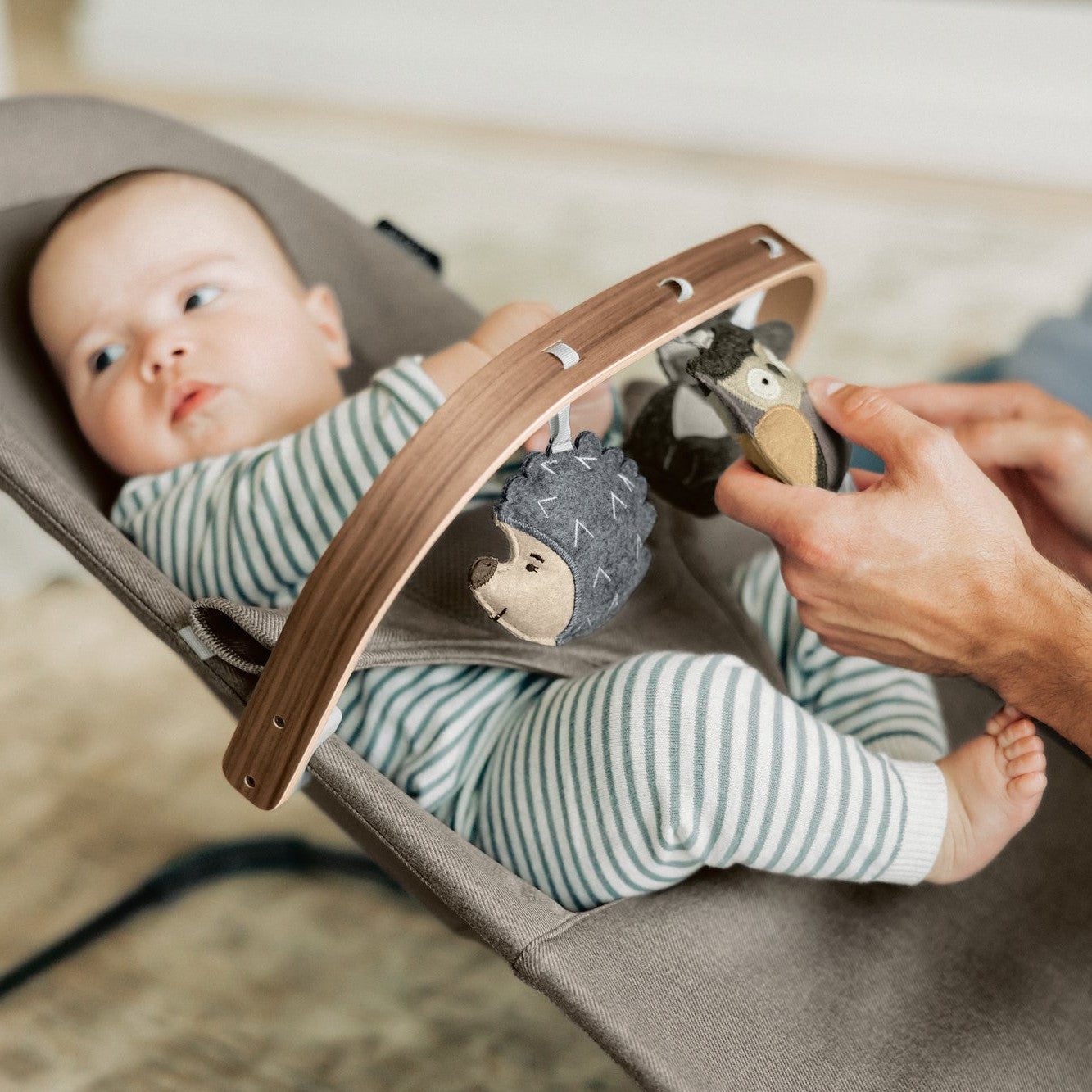 mira uppababy UPPAbaby Mira Bouncer Forest Fun Toy Bar – Juvenile Shop